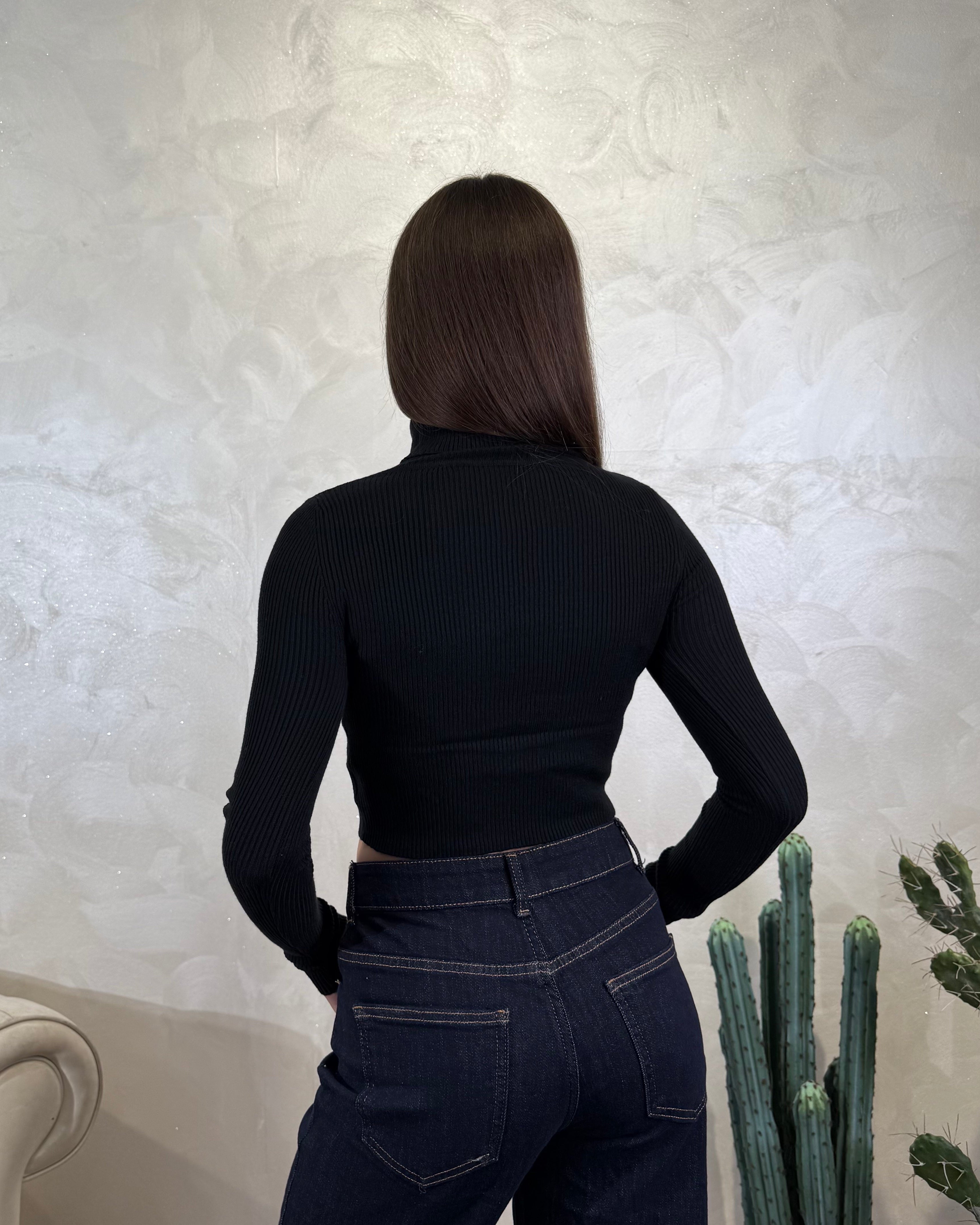 DOLCEVITA CROPPED COSTINA COL.NERO