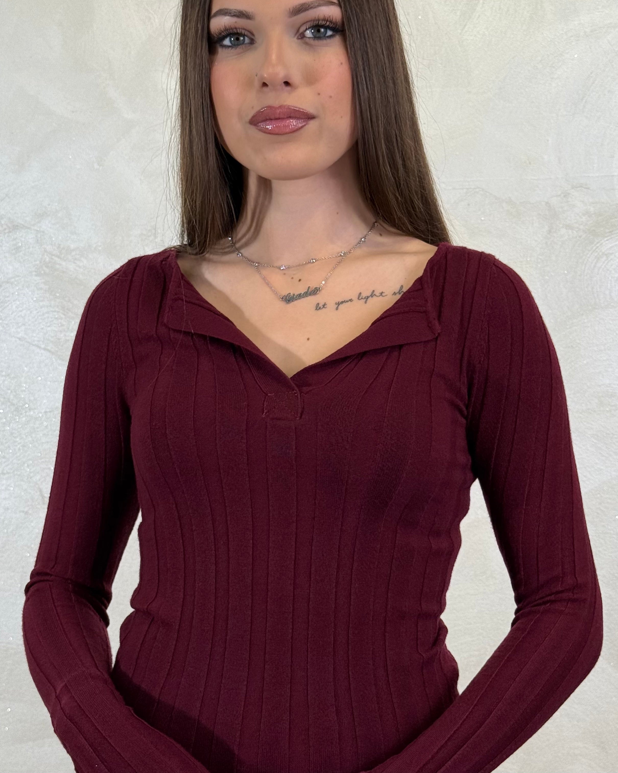 TOP SCOLLO SERAFINO COL.BORDEAUX