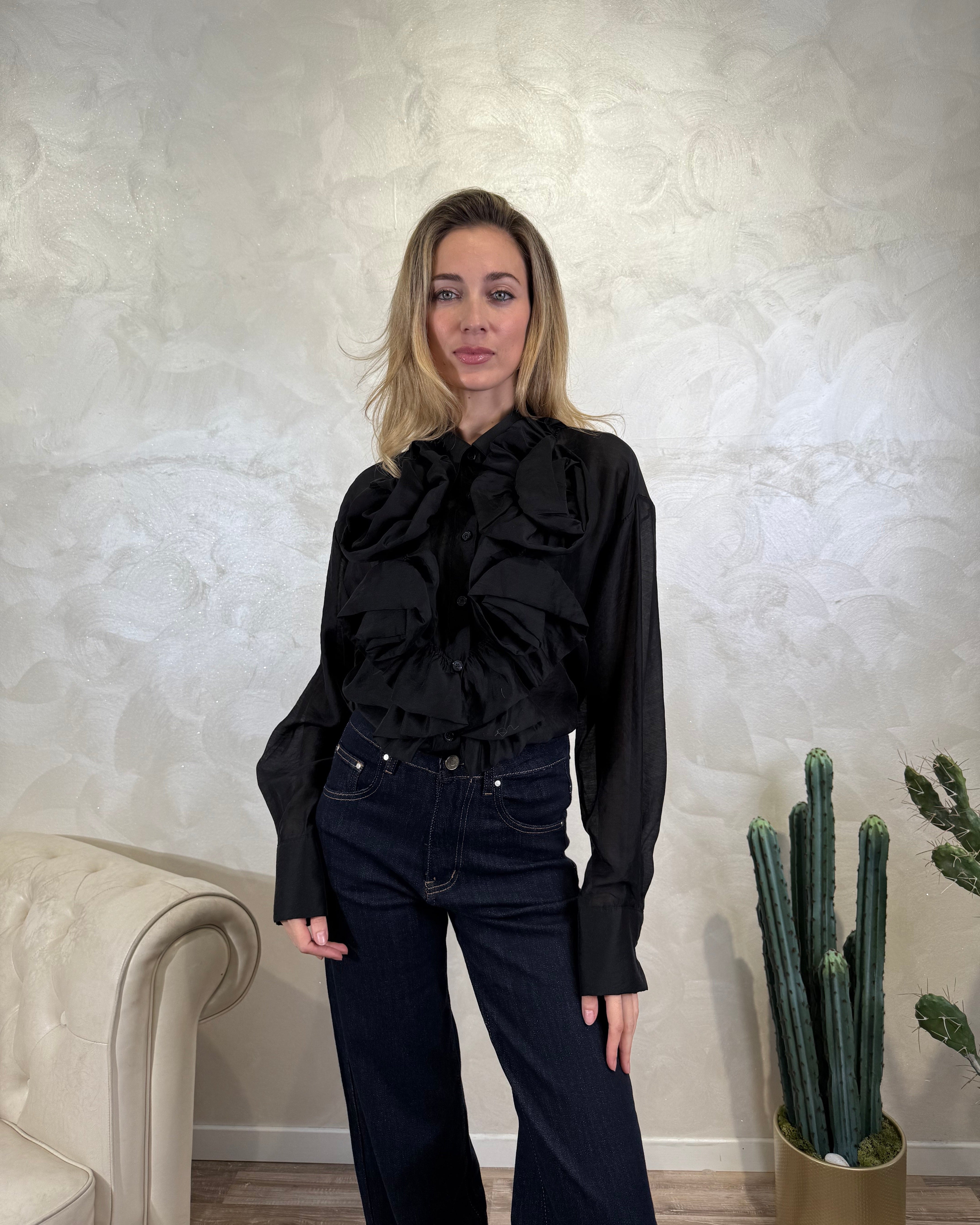 CAMICIA ROSE-ROUCHES COL. NERO