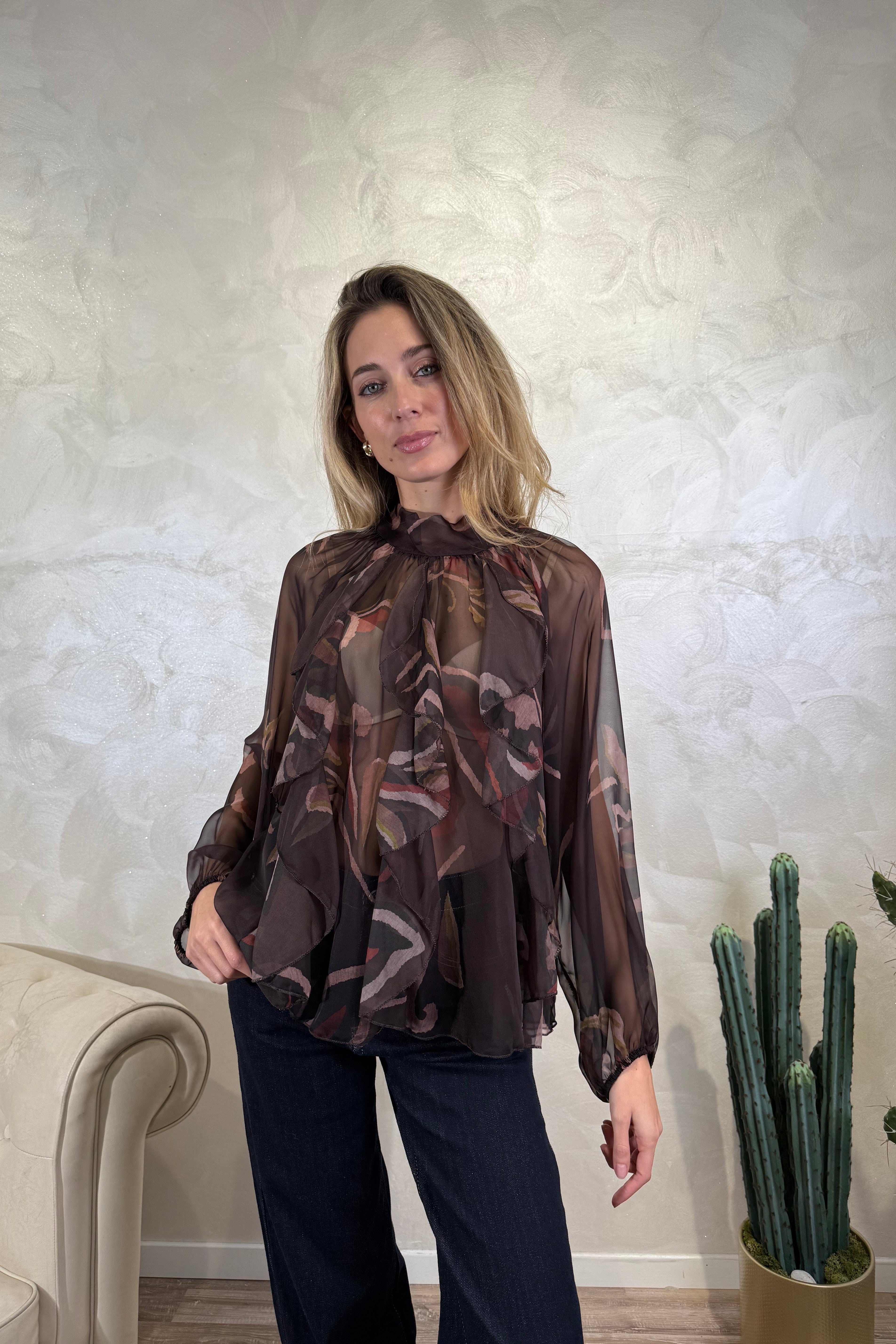 CAMICIA FANTASIA COLLO A FUSCIACCA COL. MORO