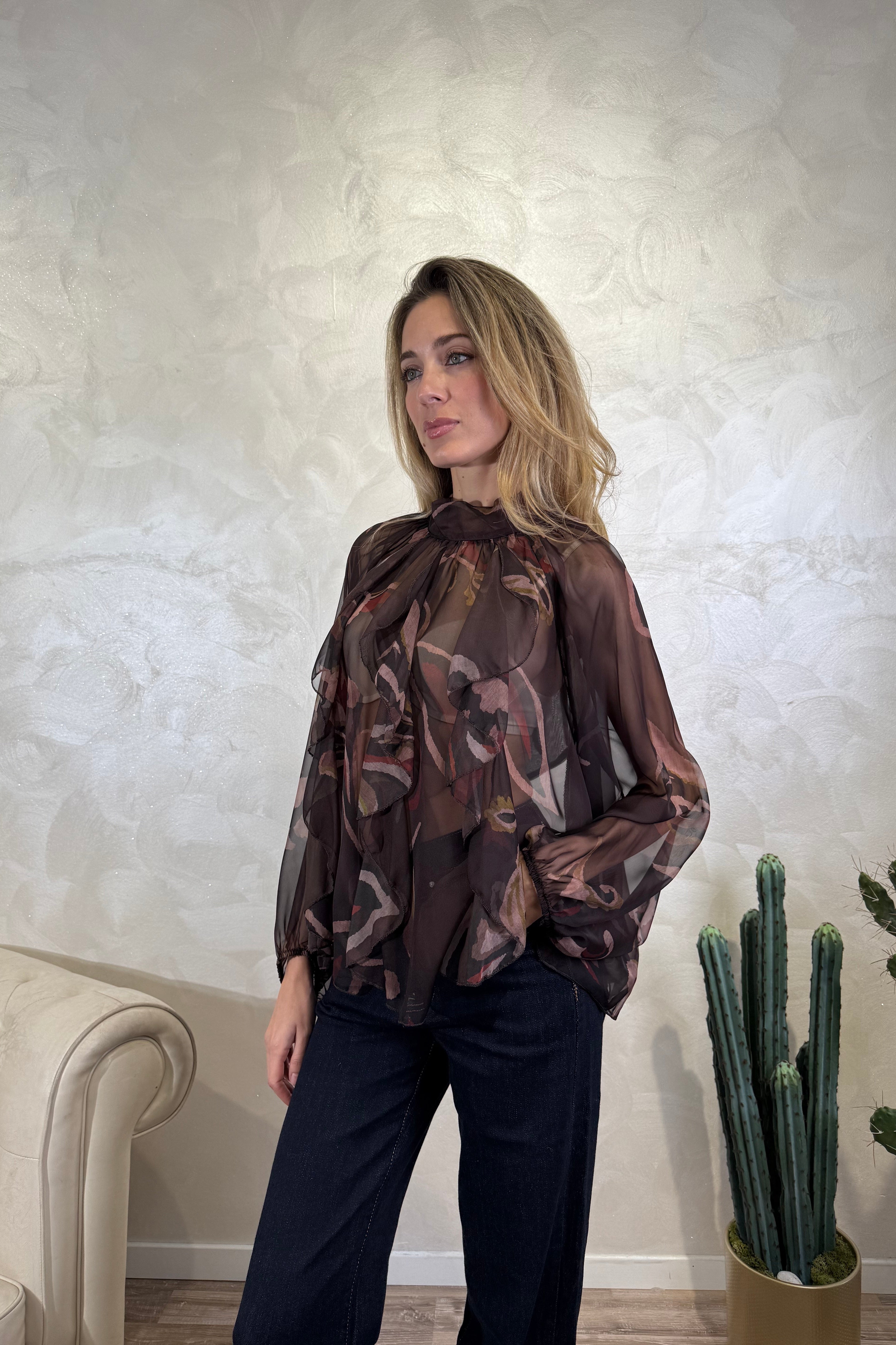 CAMICIA FANTASIA COLLO A FUSCIACCA COL. MORO