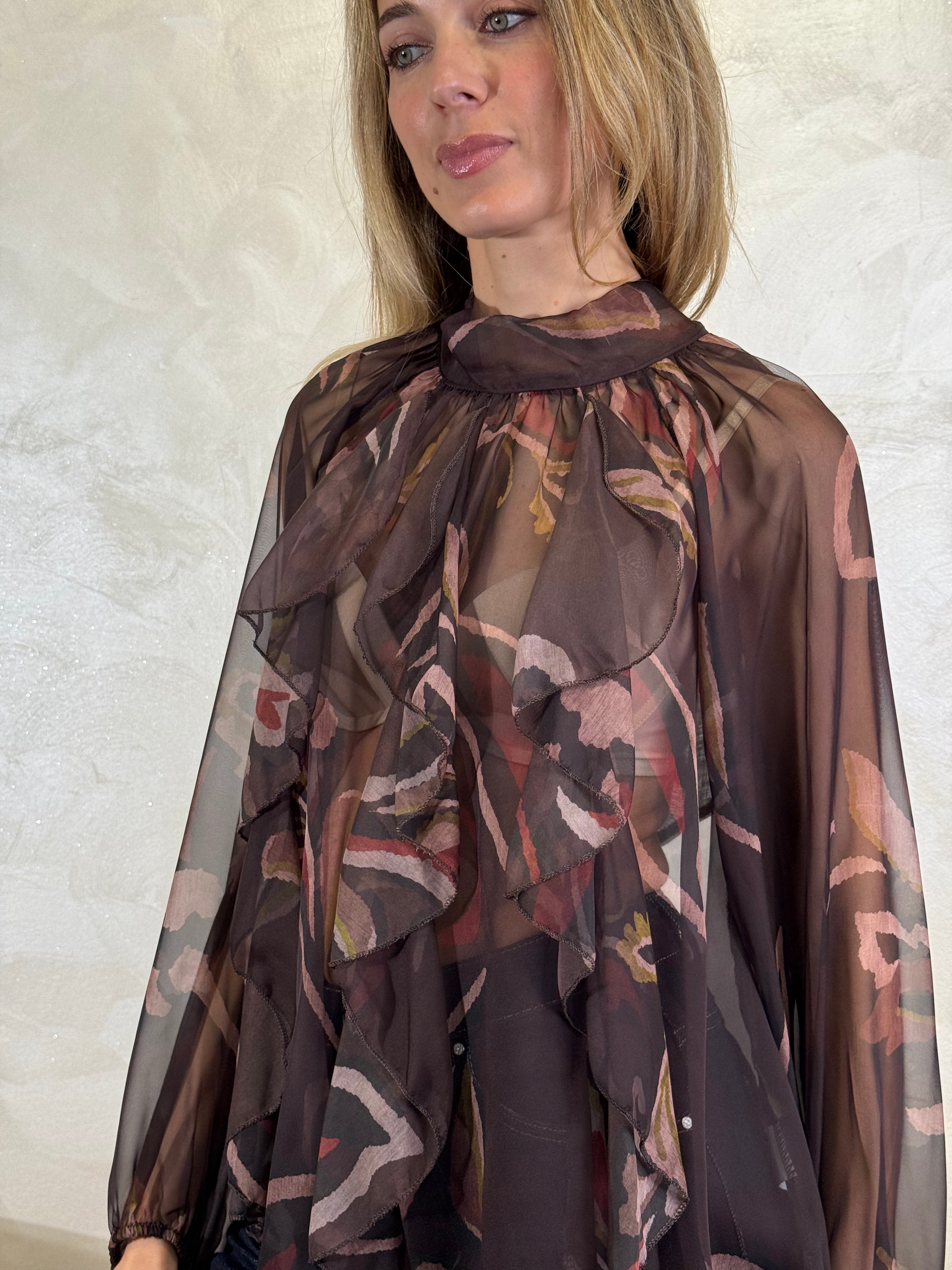 CAMICIA FANTASIA COLLO A FUSCIACCA COL. MORO