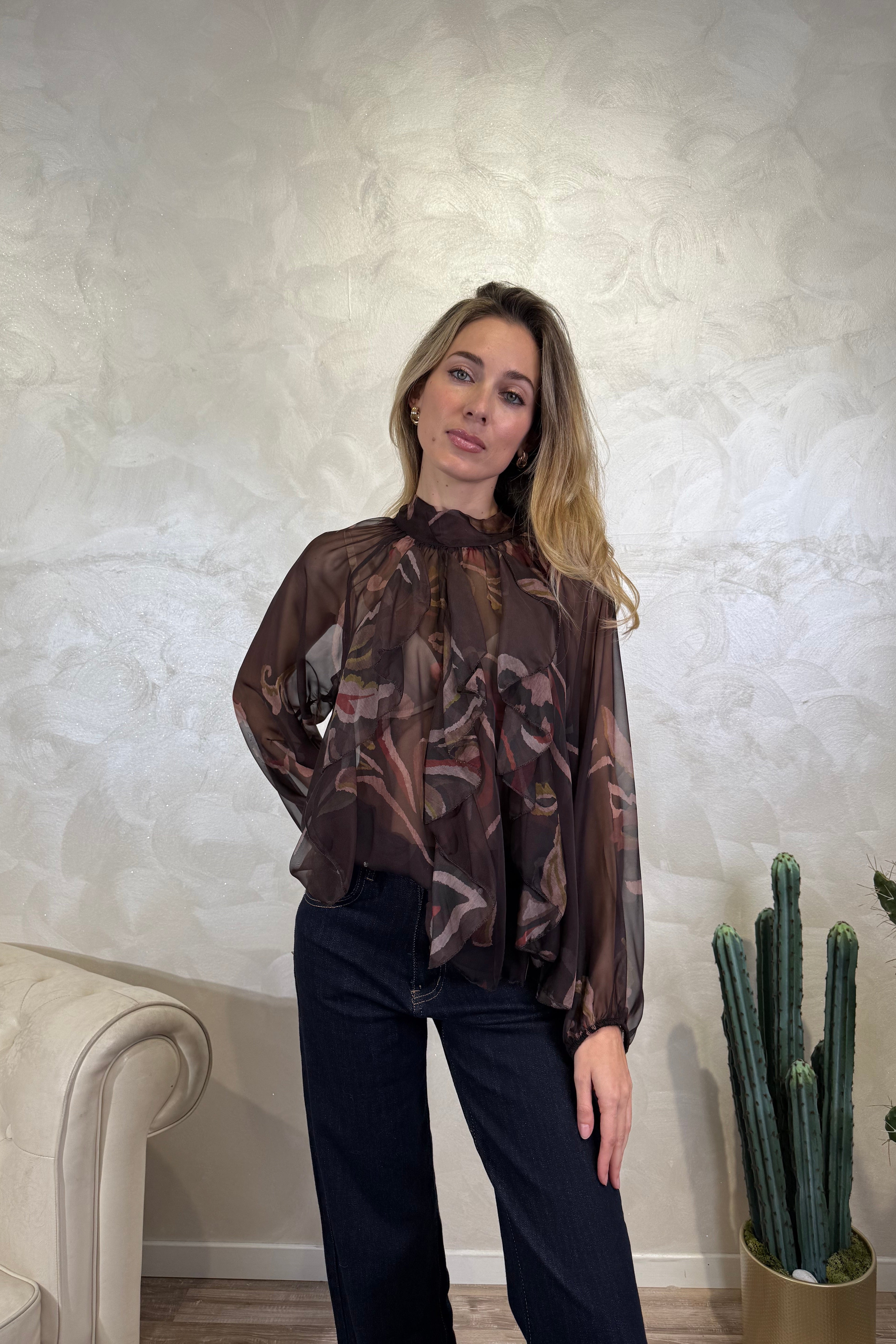 CAMICIA FANTASIA COLLO A FUSCIACCA COL. MORO