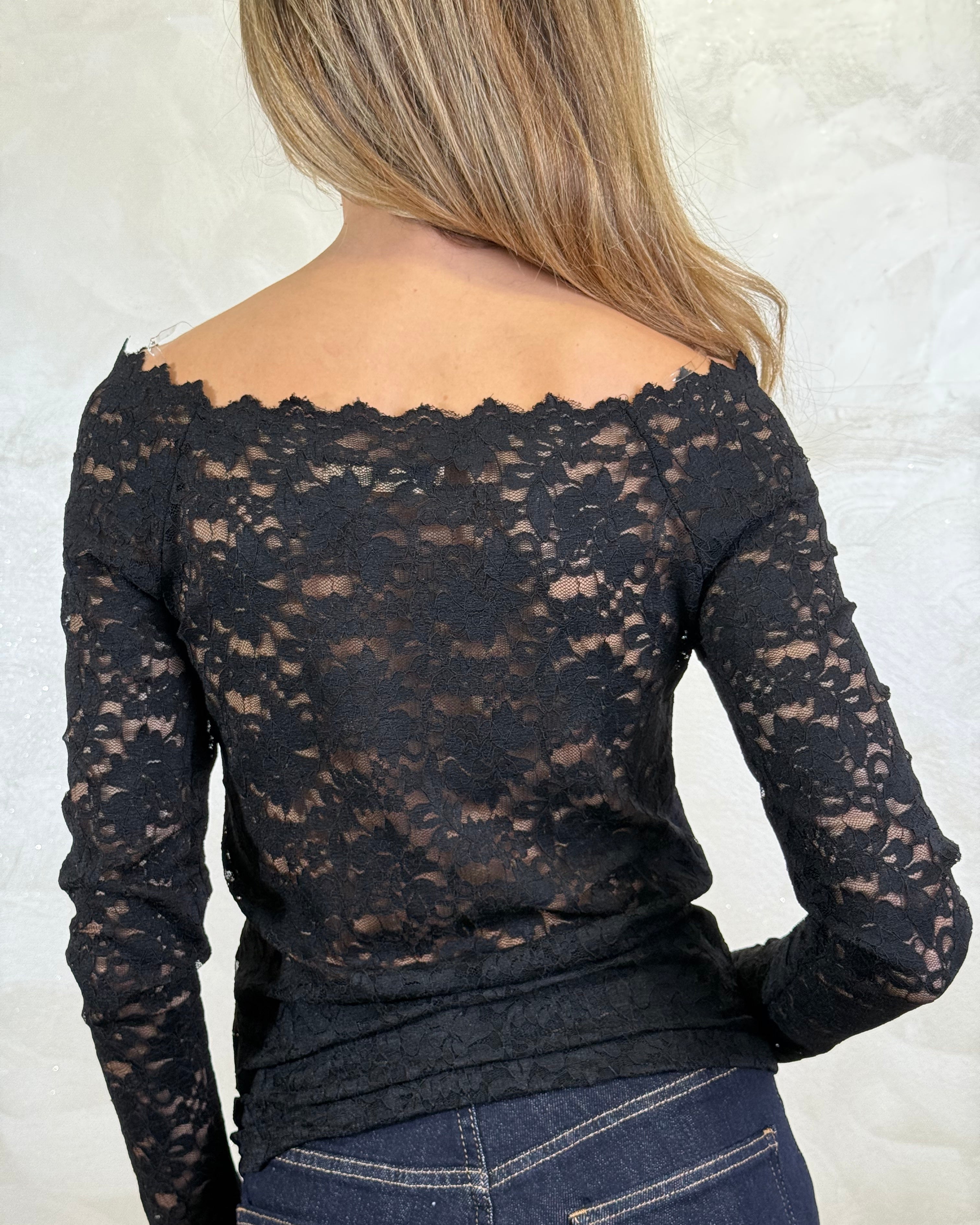 TOP PIZZO SCOLLO AMPIO COL. NERO