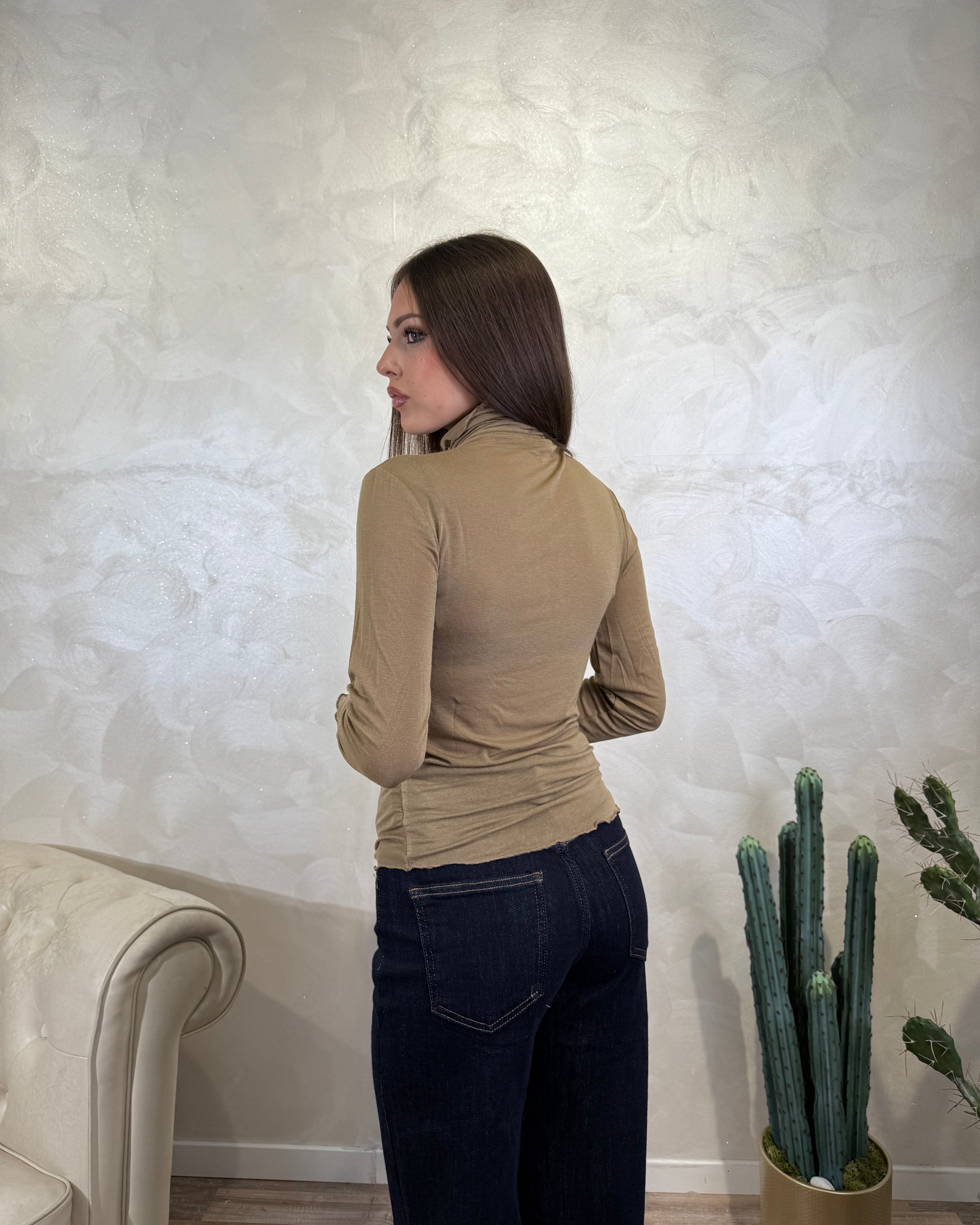 TOP DOLCEVITA COL.CAMEL