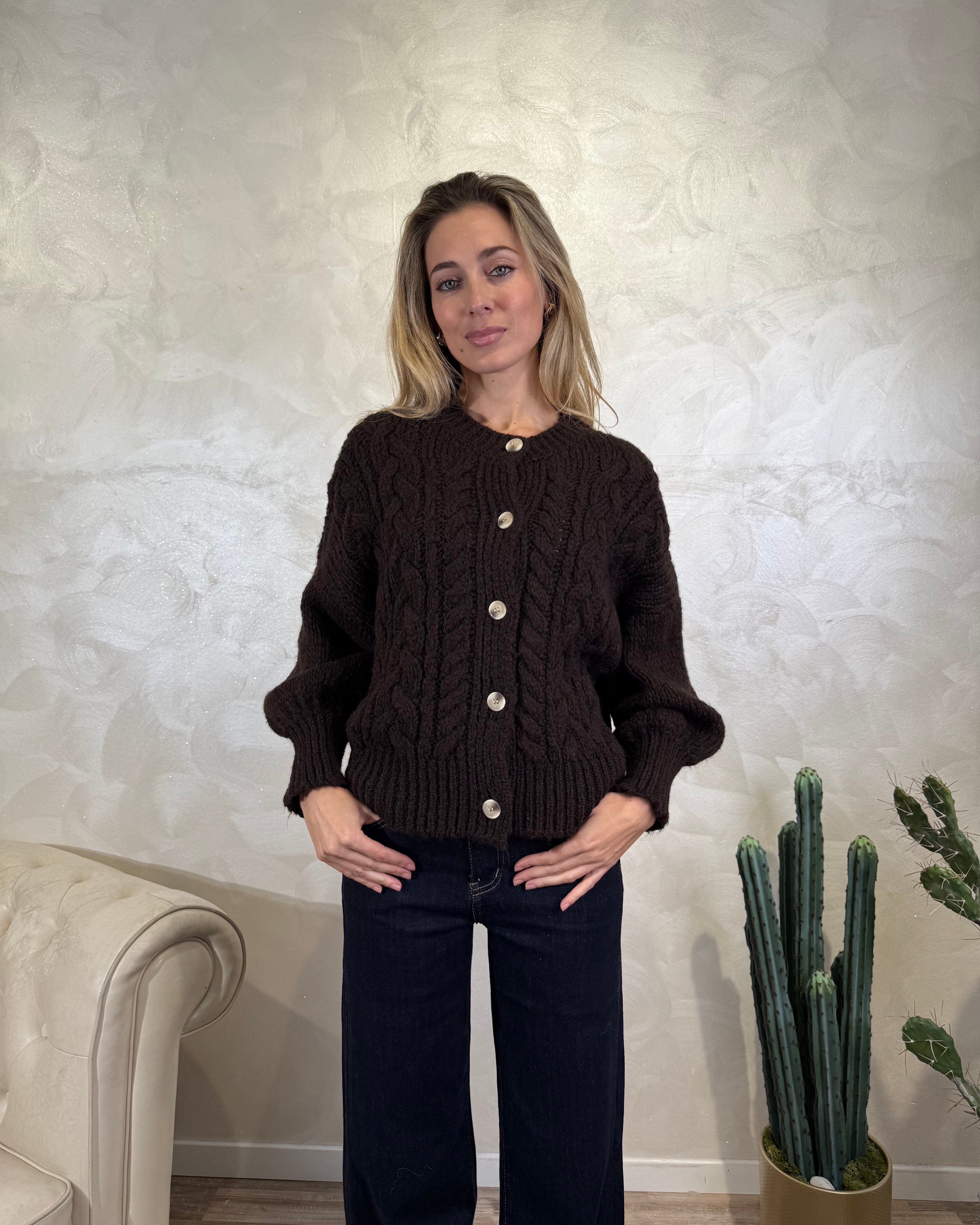 CARDIGAN TRECCIA COL MORO