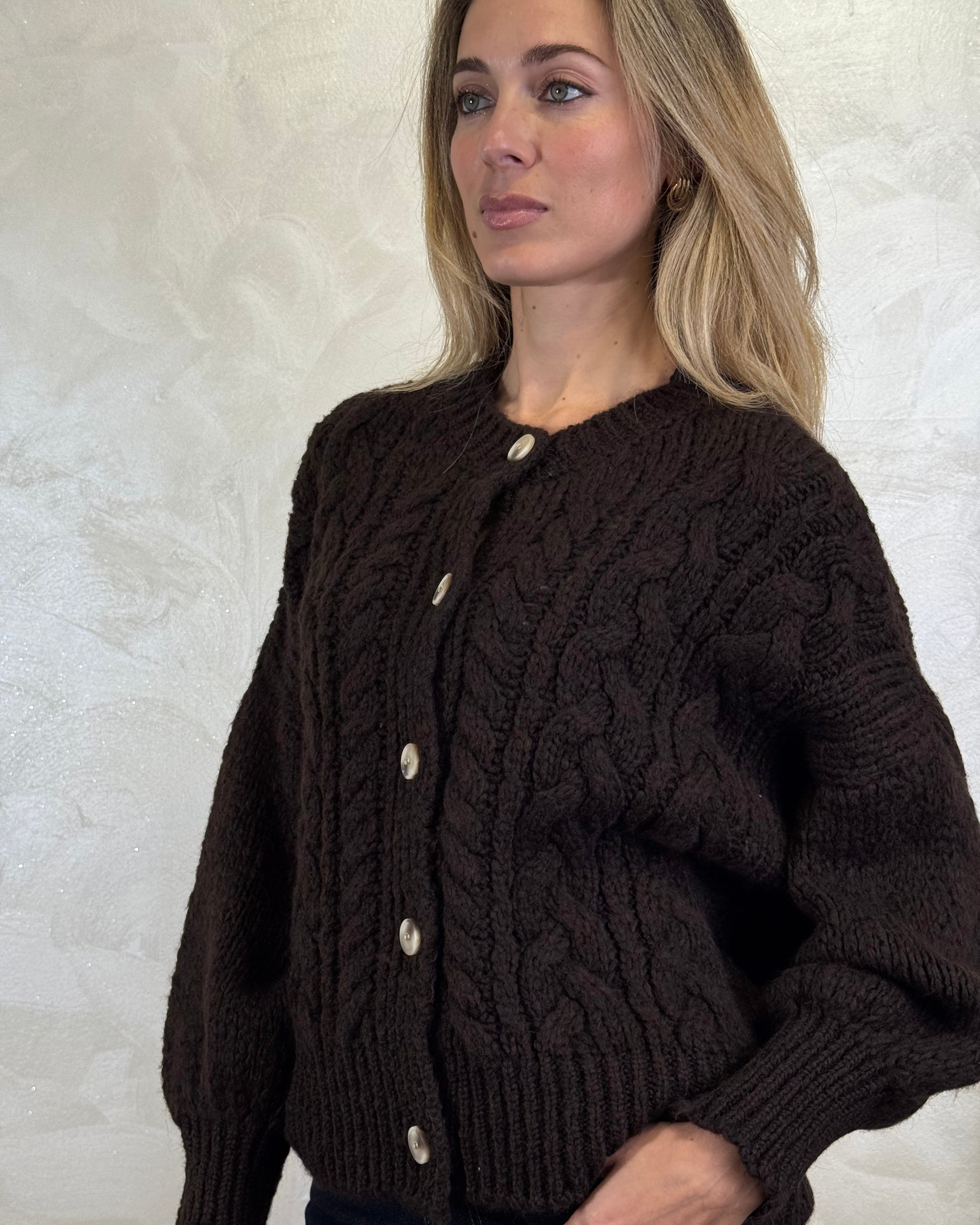 CARDIGAN TRECCIA COL MORO