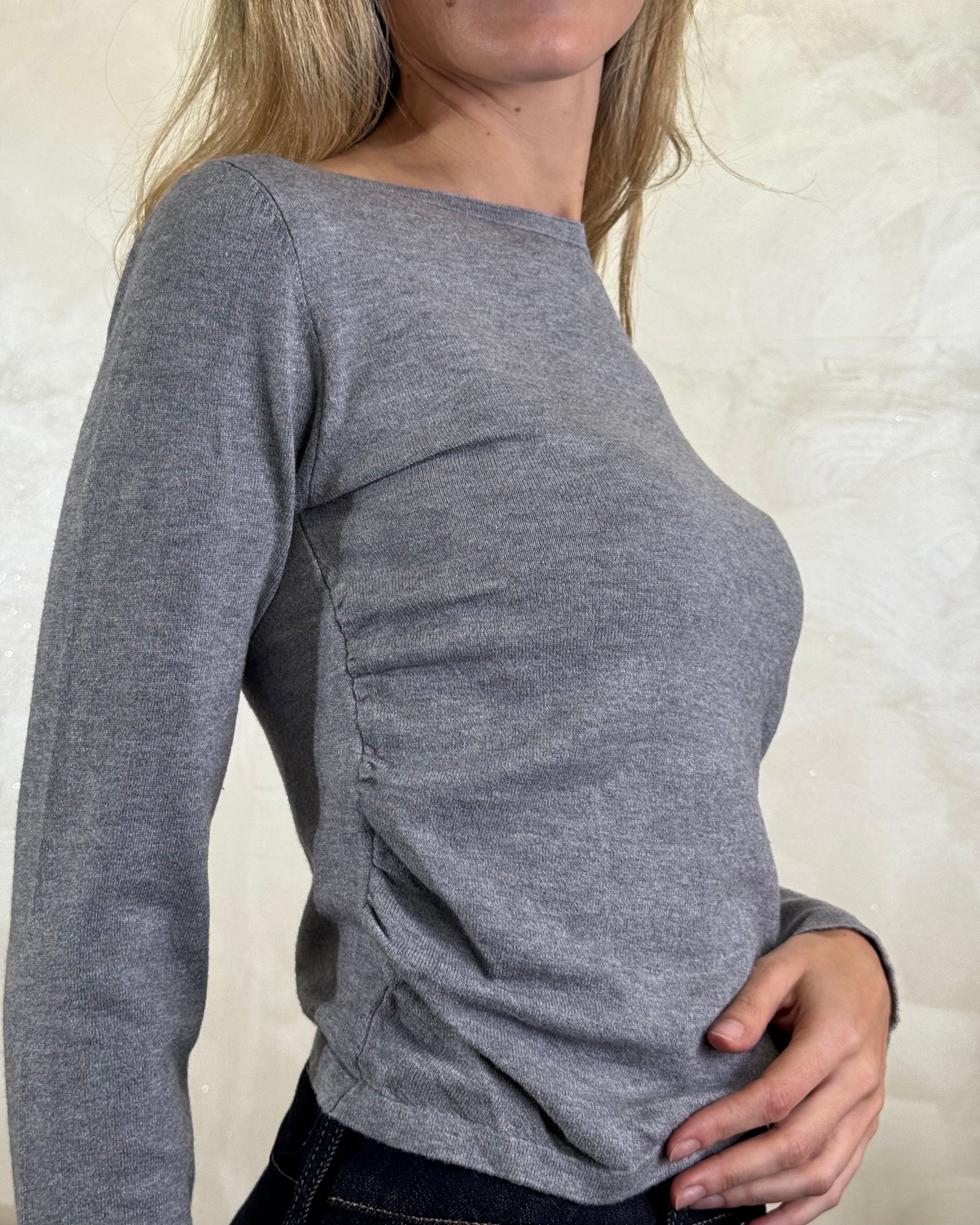 MAGLIA PARICOLLO AMPIO COL.GRIGIO