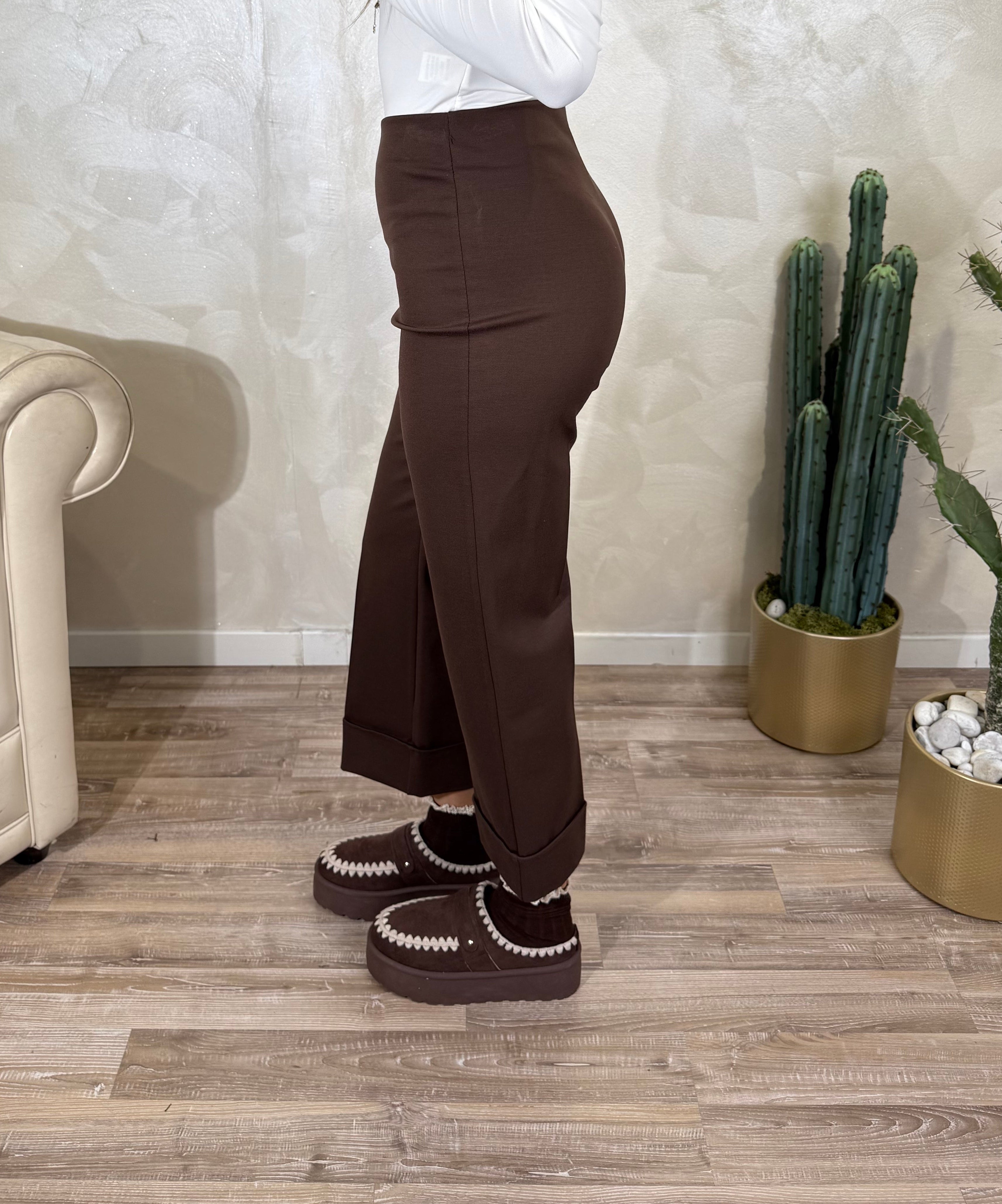 PANTALONE P.MILANO RISVOLTO ALTO COL.MORO