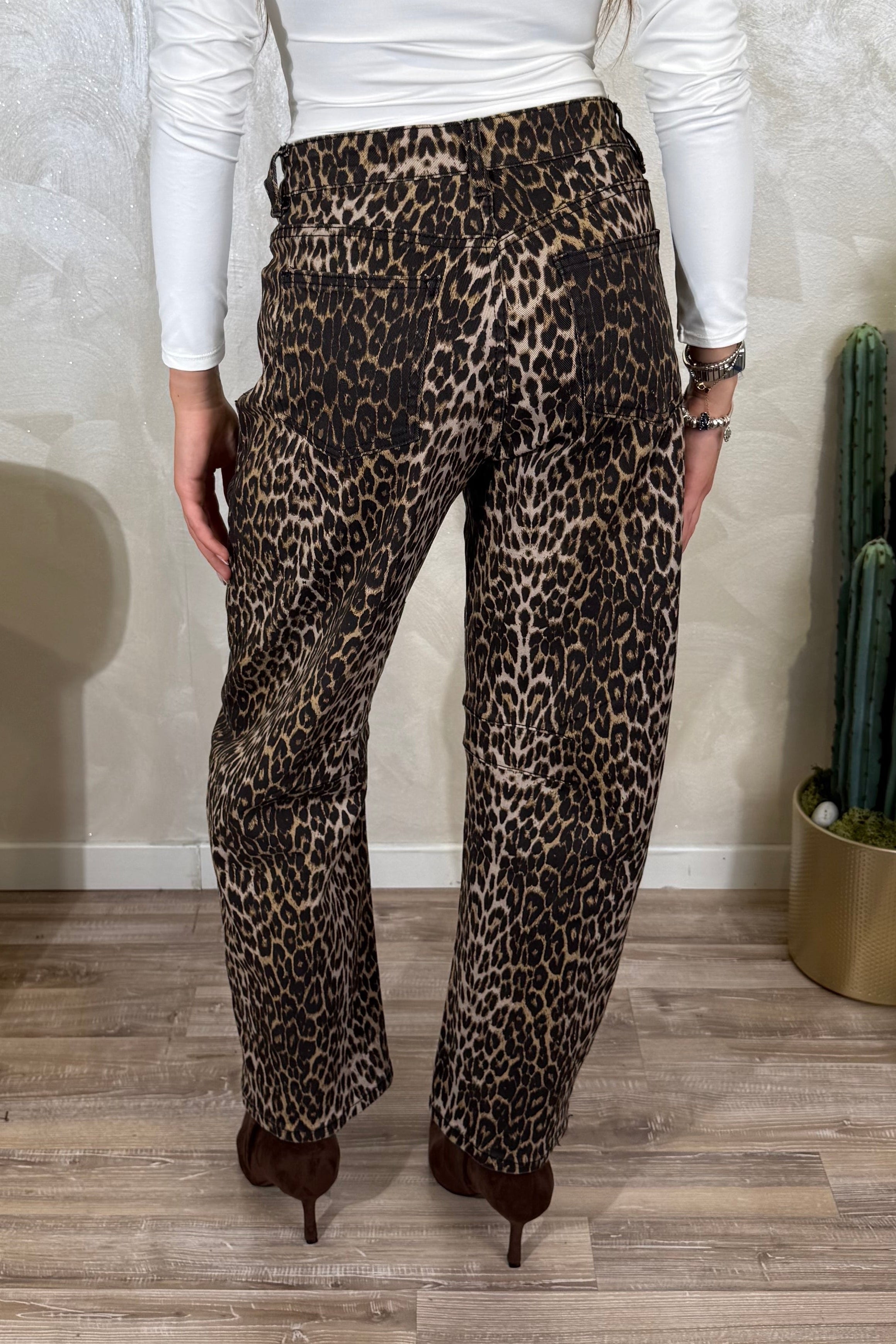 JEANS BALLOON STAMPA ANIMALIER