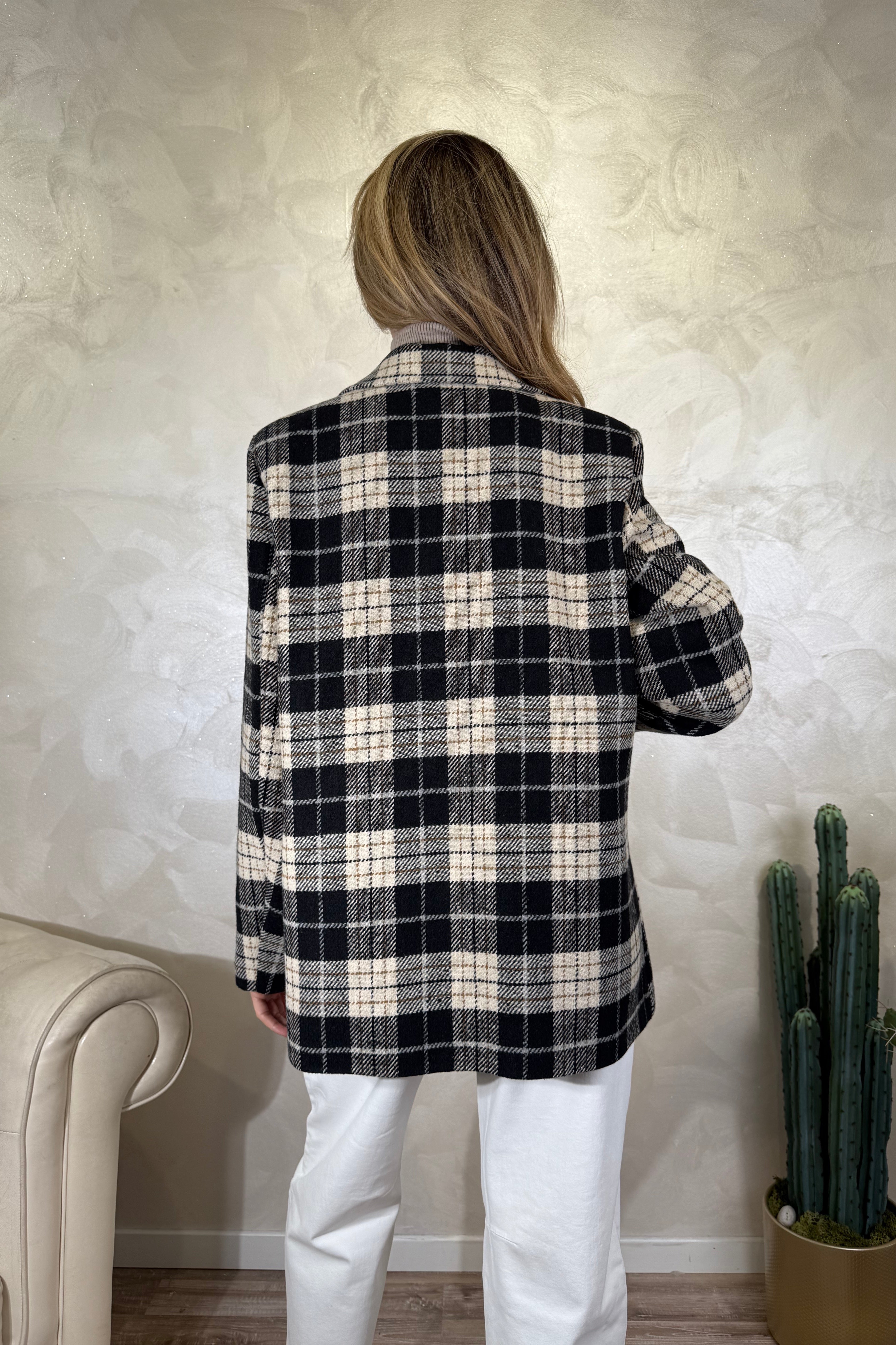 BLAZER TARTAN COL.NERO