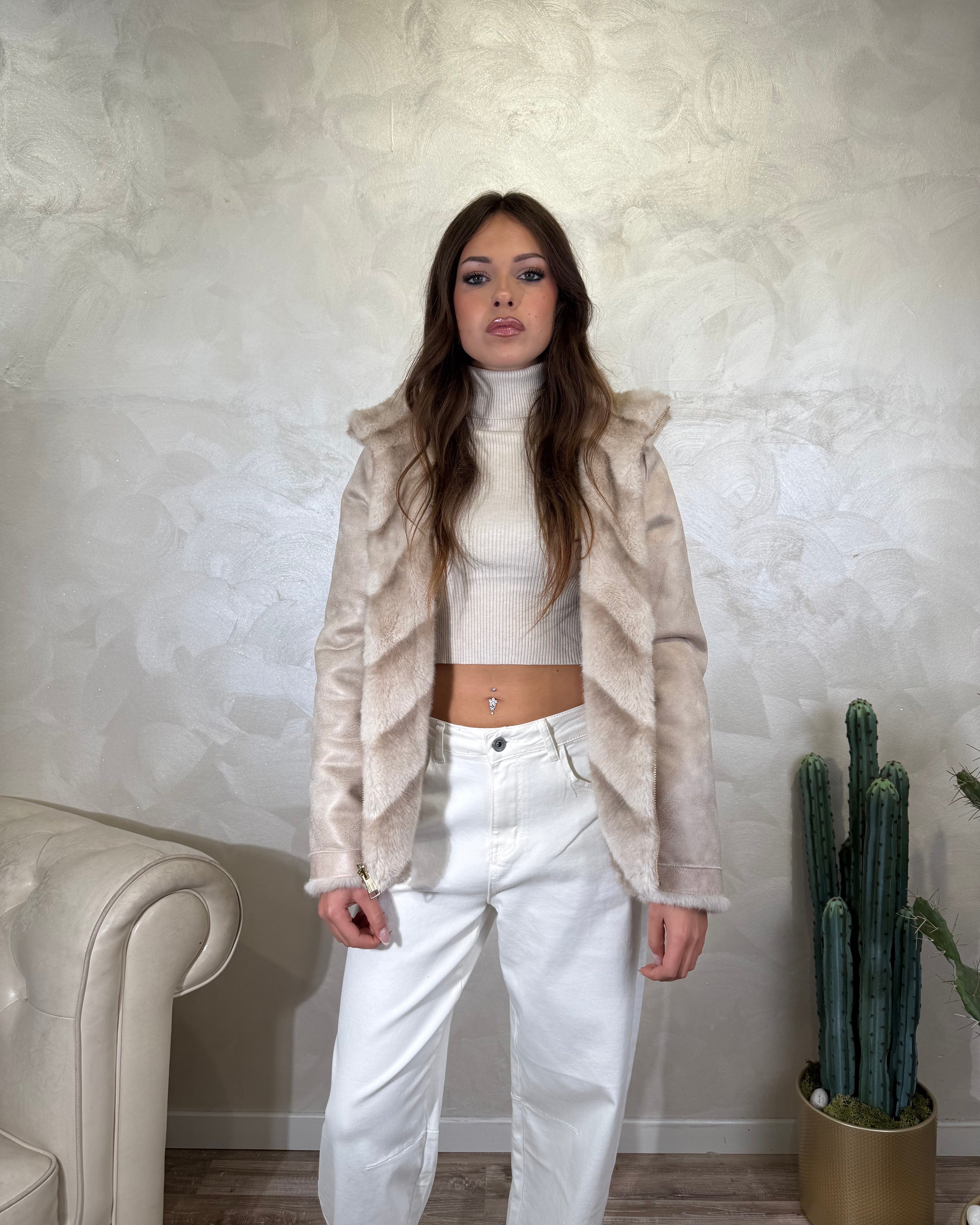 GIUBBOTTINO ECOMONTONE REVERSIBILE COL.PANNA