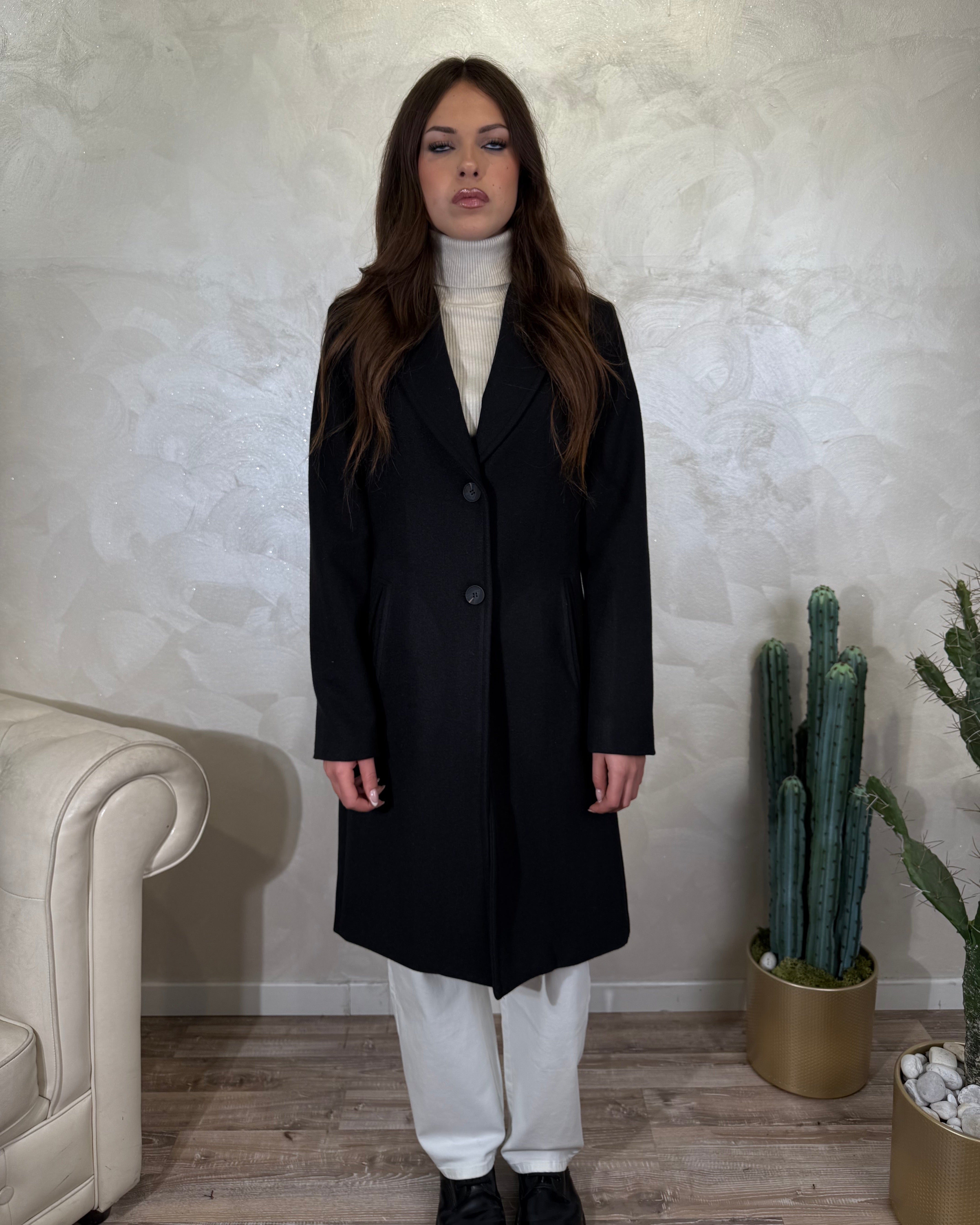 CAPPOTTO BARONETTO MONO PETTO COL. NERO