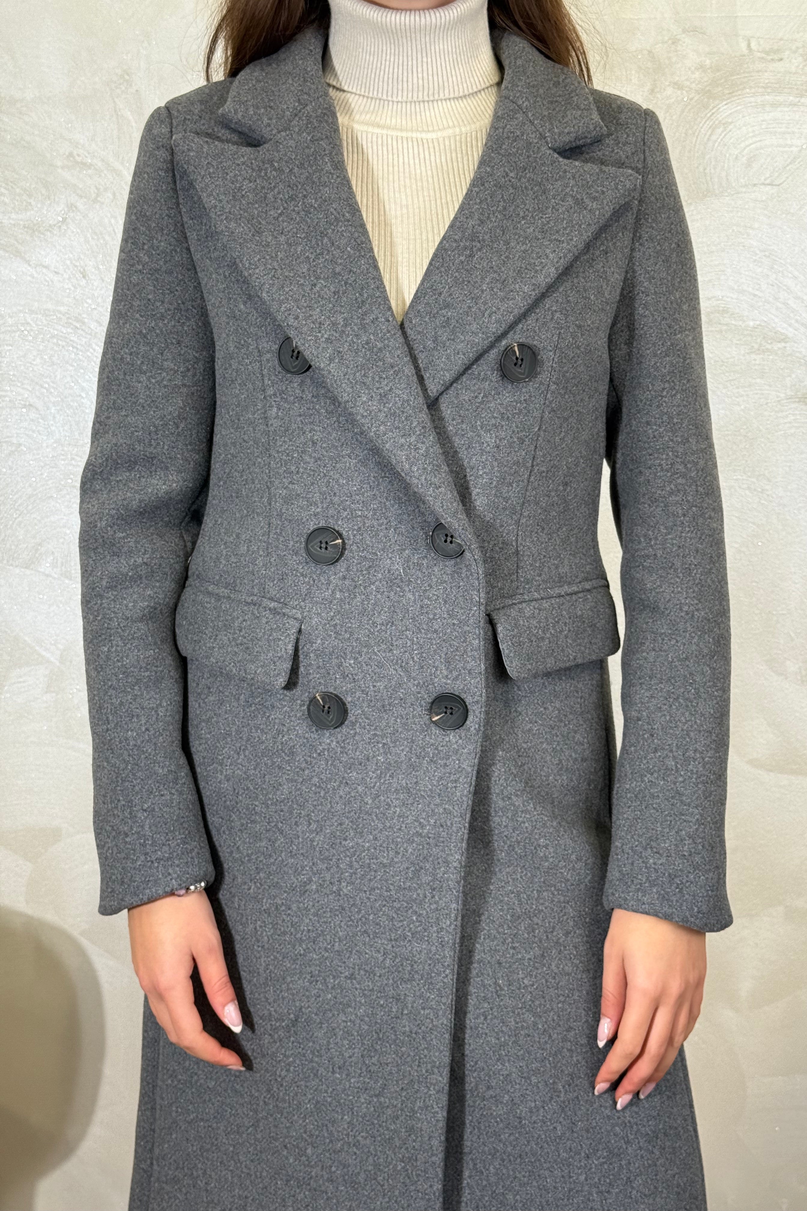 CAPPOTTO DOPPIO PETTO COL.GRIGIO