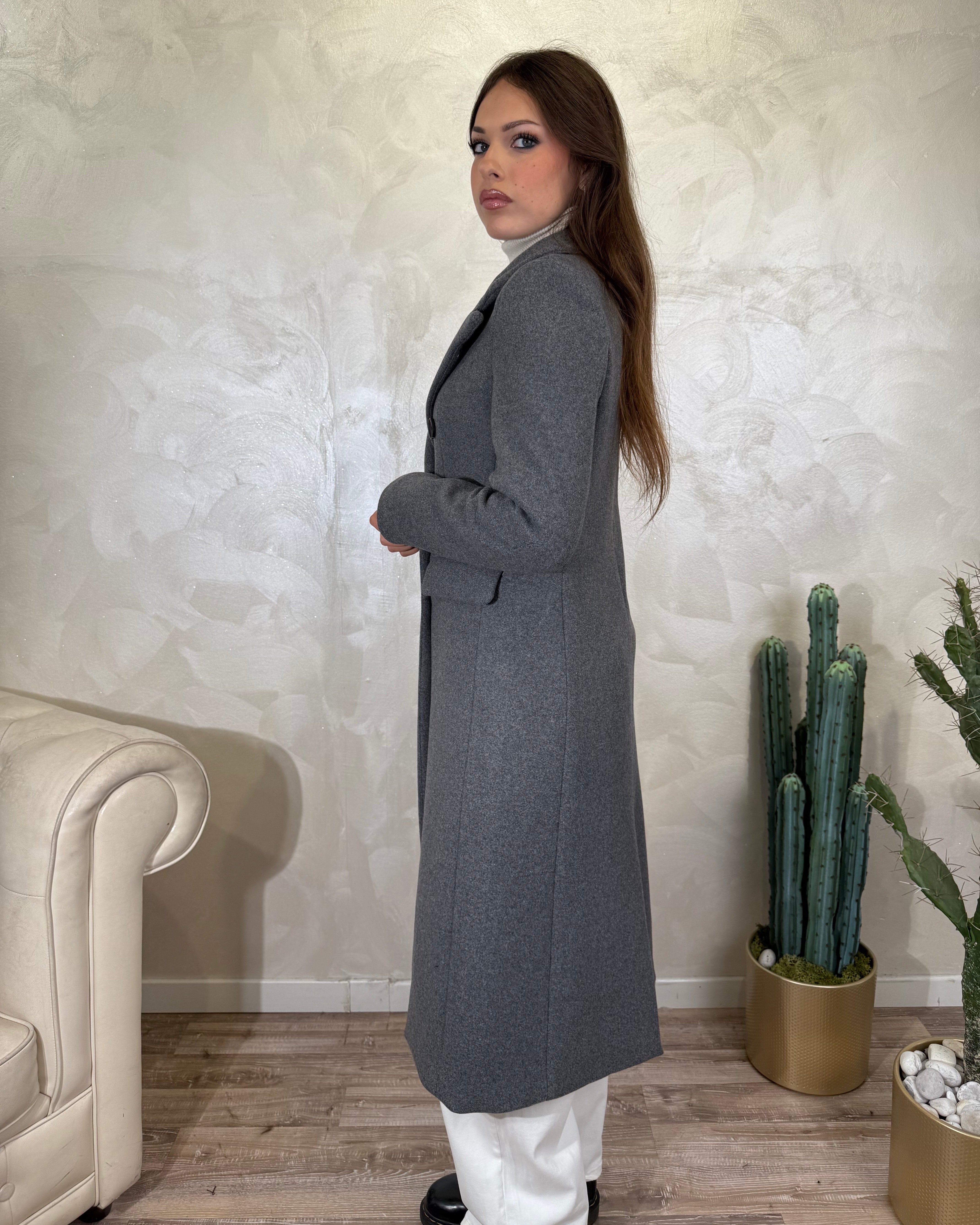 CAPPOTTO DOPPIO PETTO COL.GRIGIO