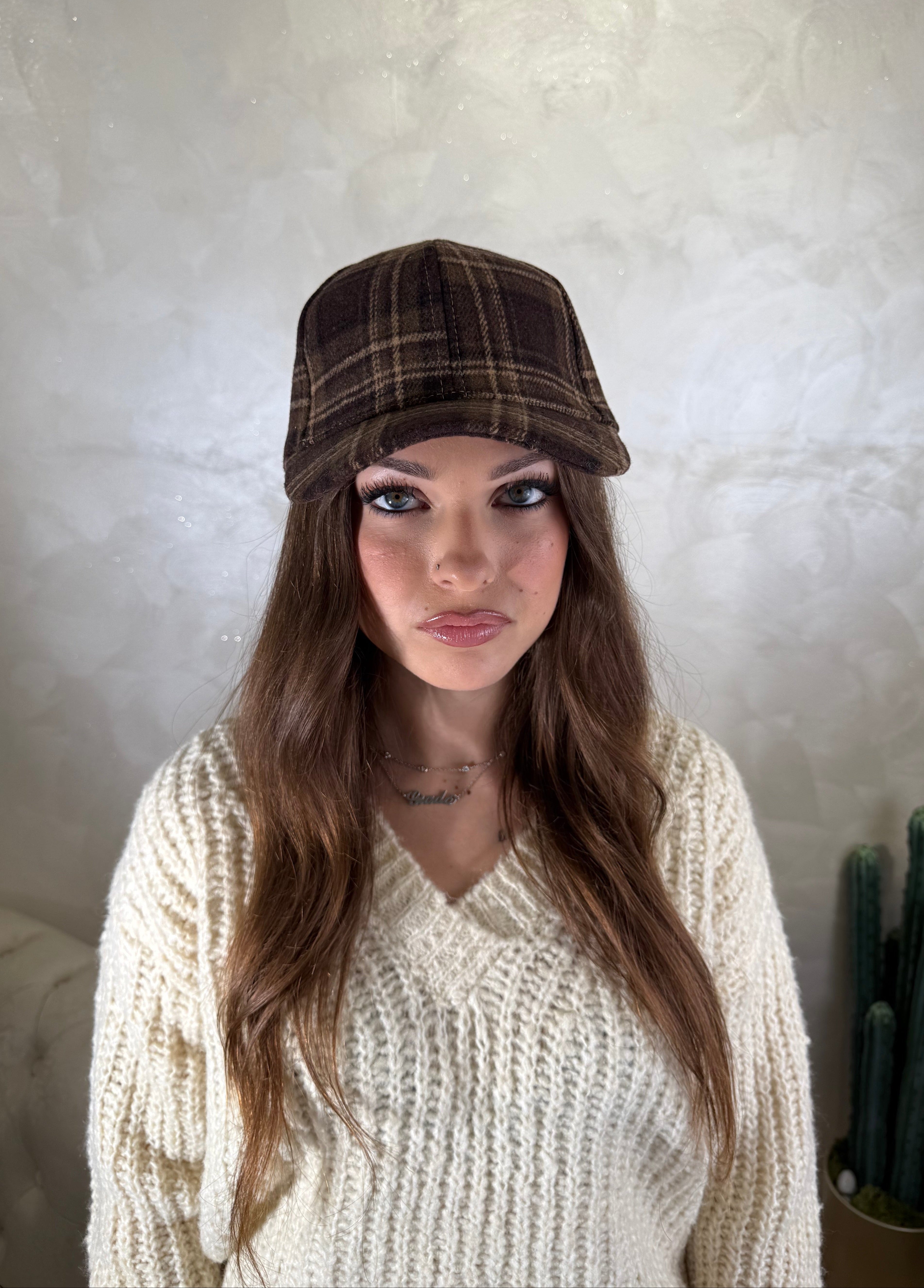 CAPPEELLINO VISIERA CHECK COL. MORO