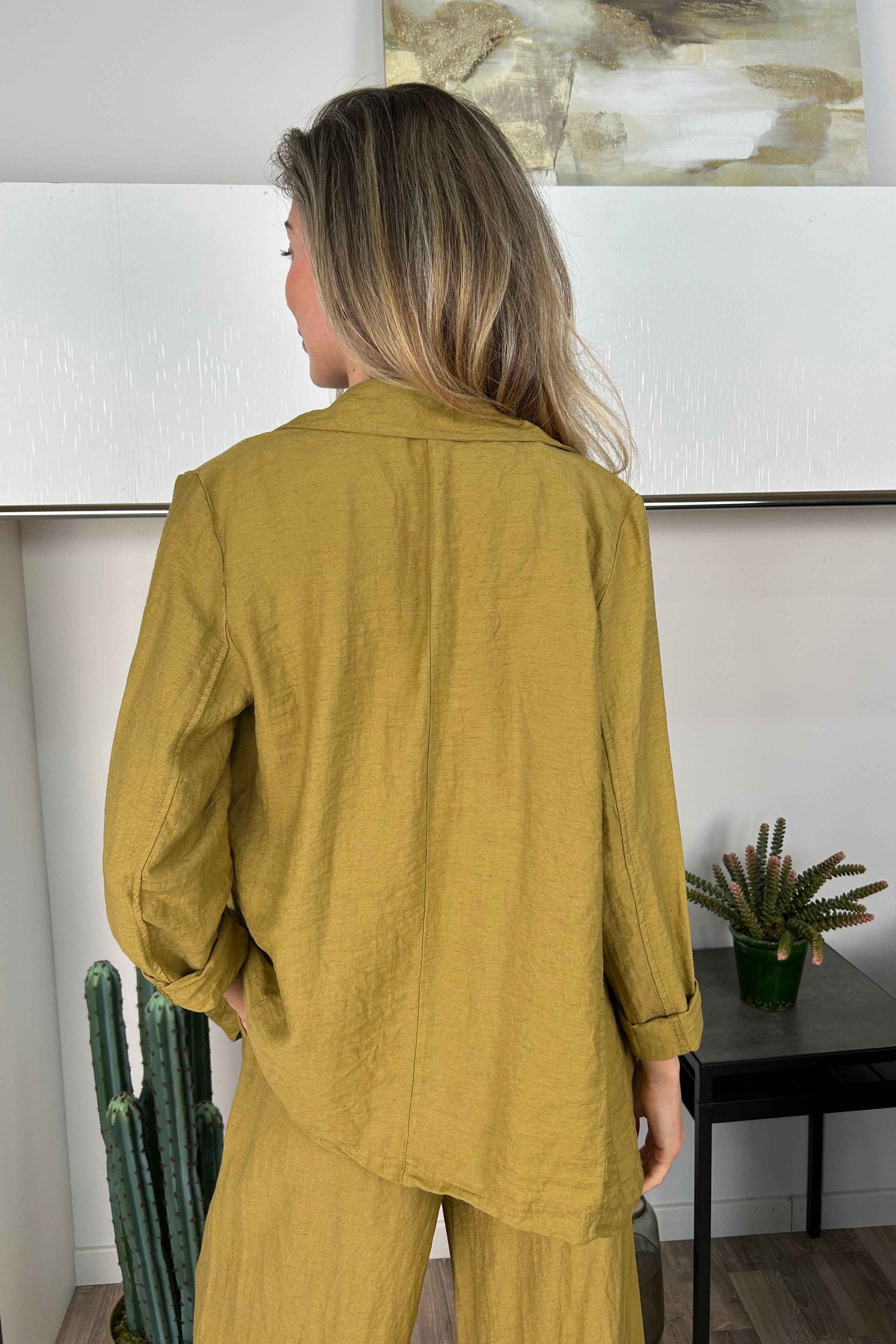 COMPLETO IN TENCEL/LINO RELAX FIT COL. OLIO