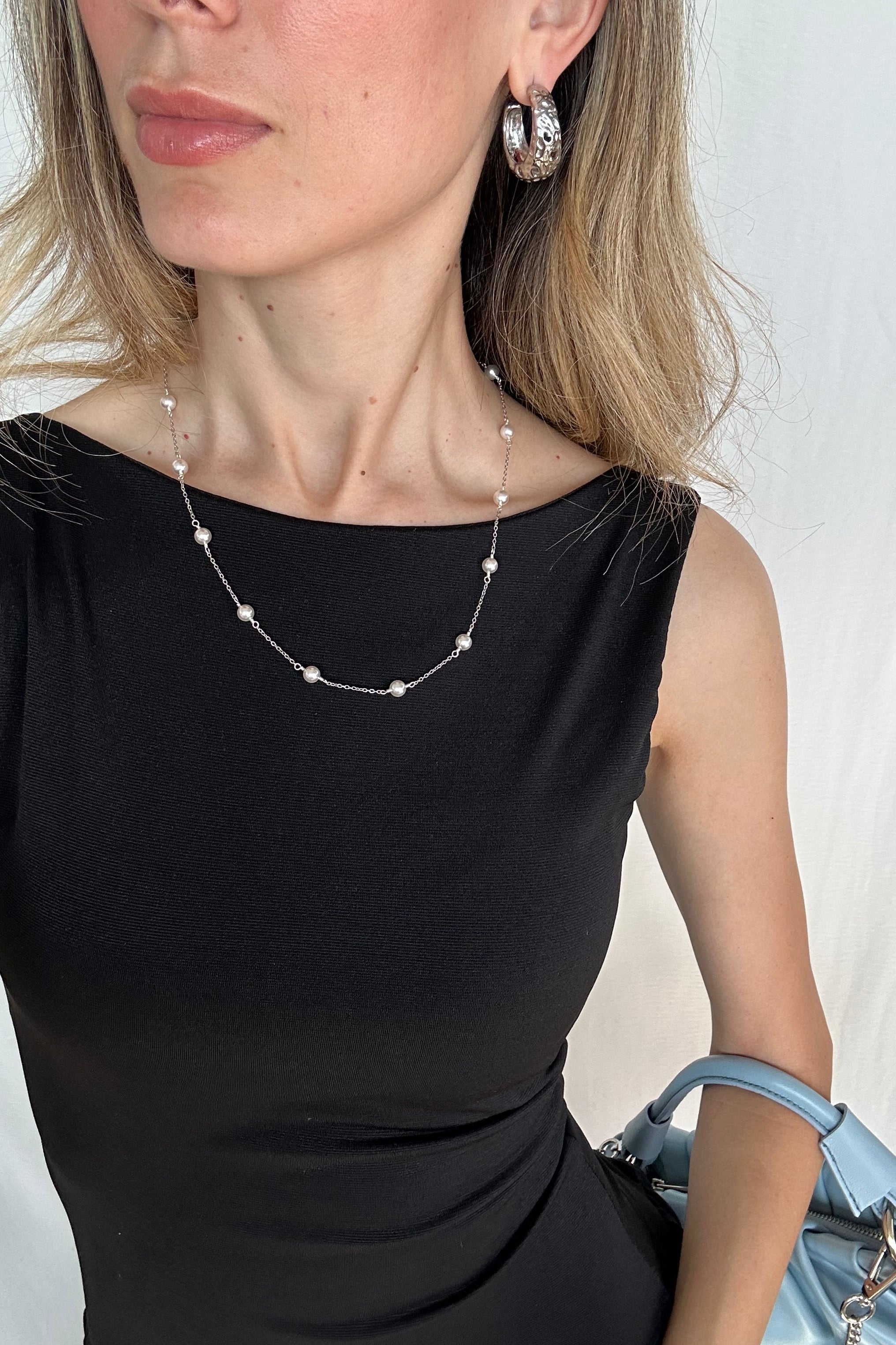 ORECCHINI A CERCHIO MARTELLATO SILVER