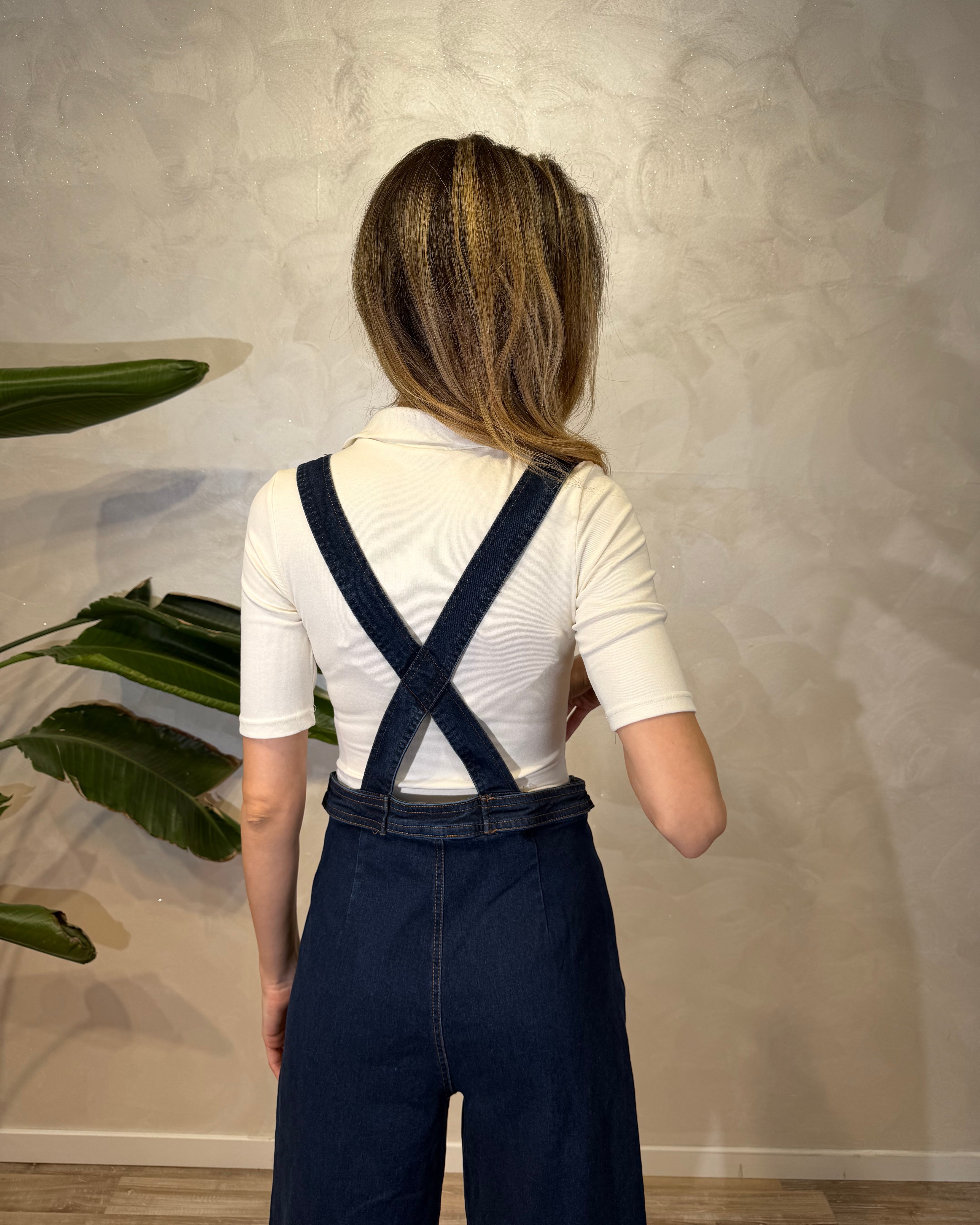 SALOPETTE PALAZZO COL. DEEP BLU