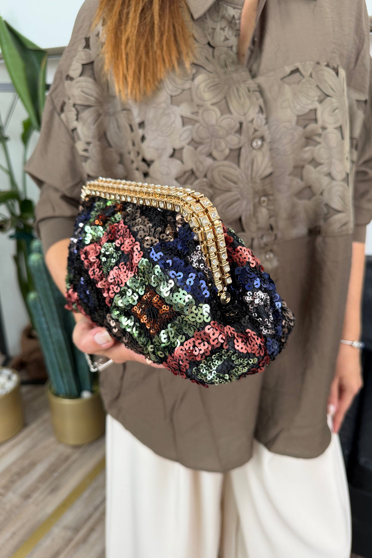 POCHETTE PAILLETTES MULTICOLOR
