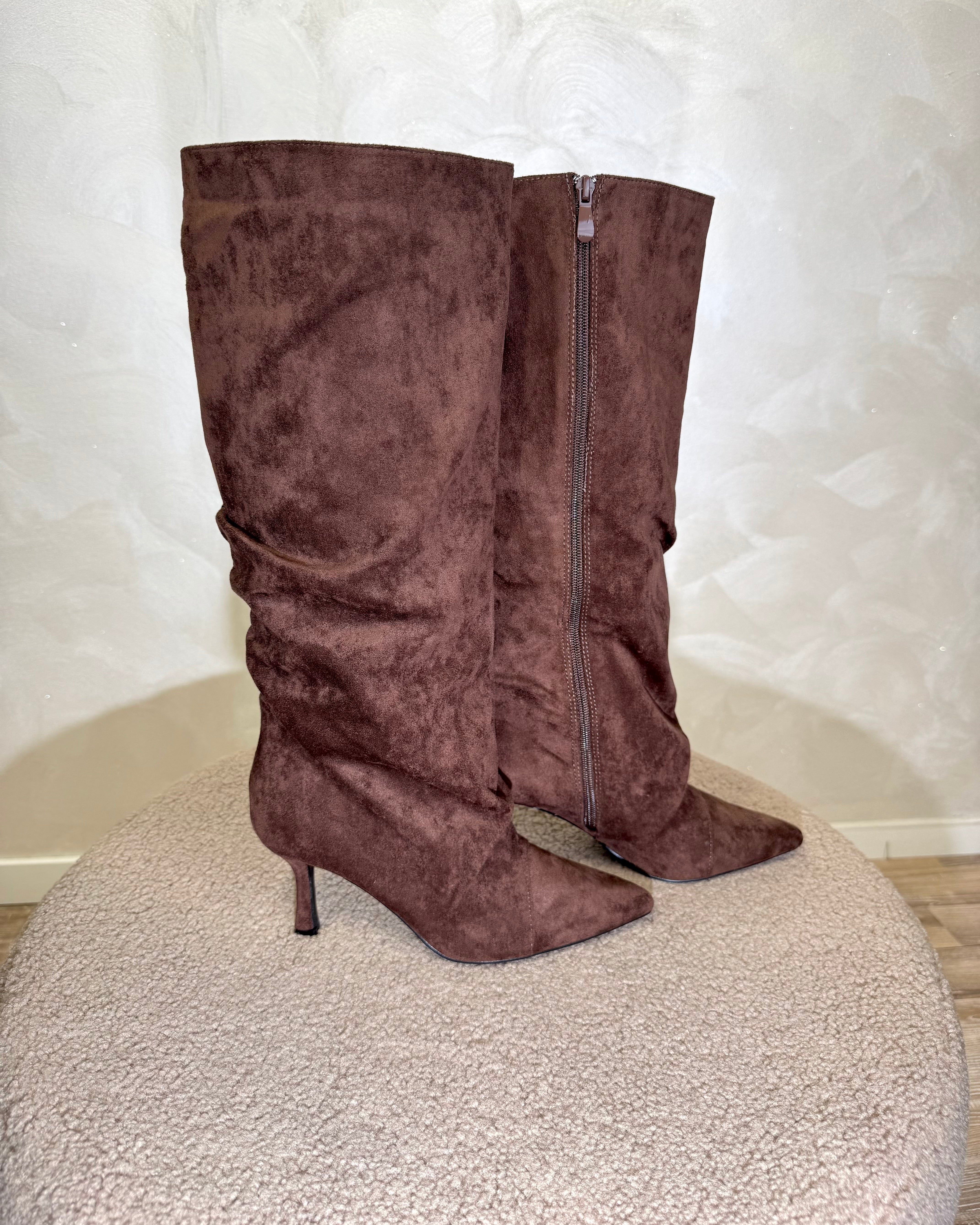 STIVALE ECO CAMOSCIO COL. MORO