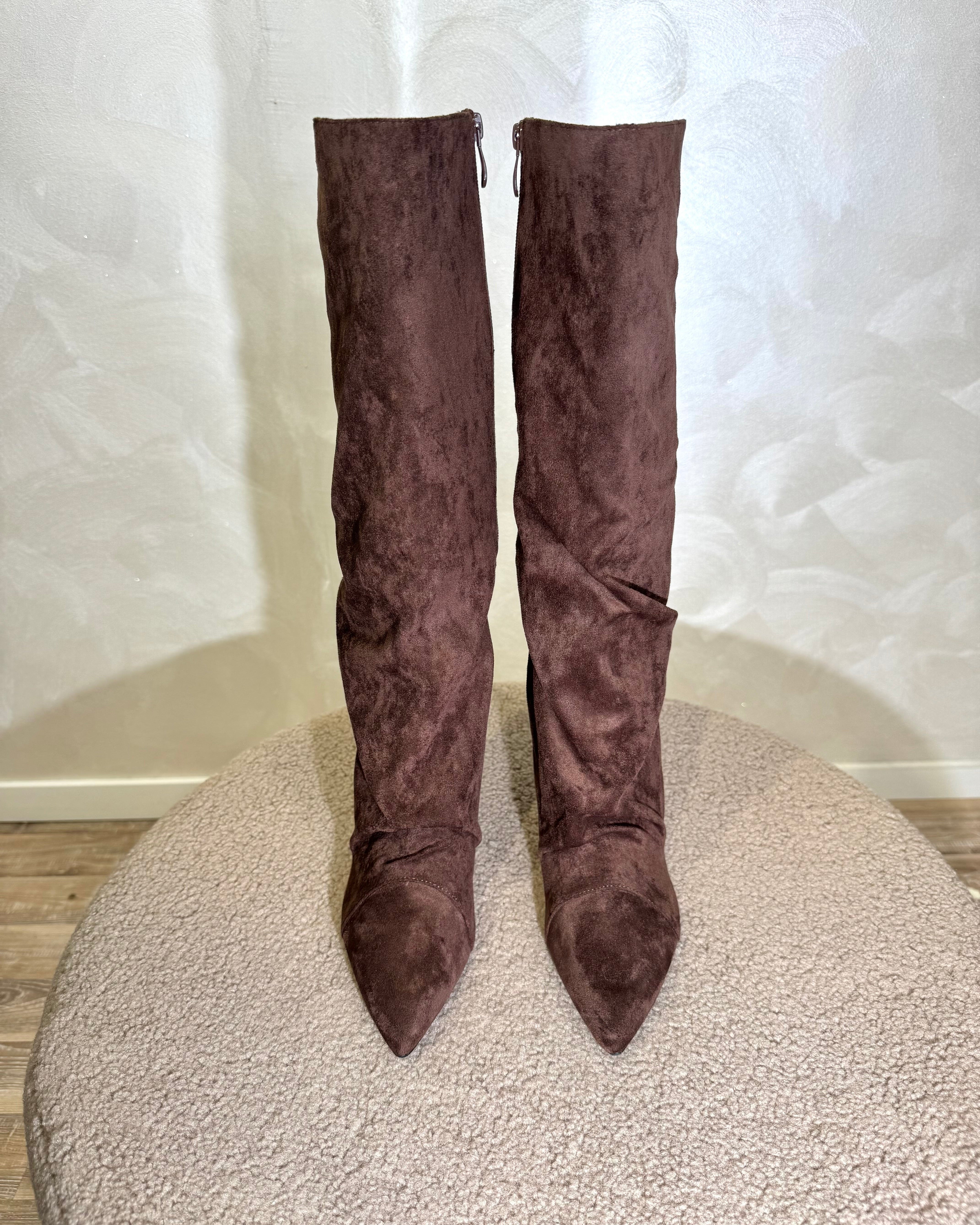 STIVALE ECO CAMOSCIO COL. MORO