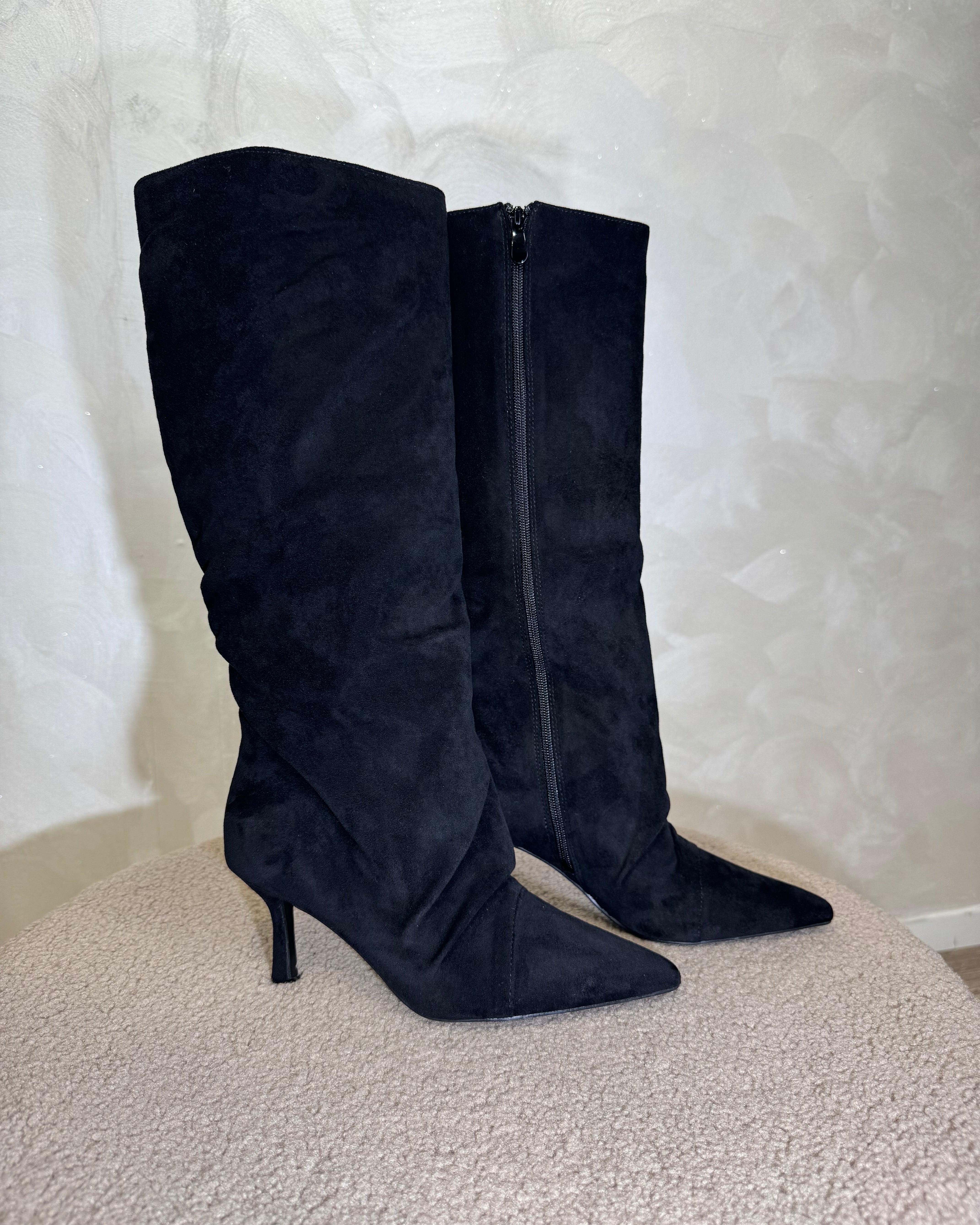 STIVALE ECO CAMOSCIO COL. NERO