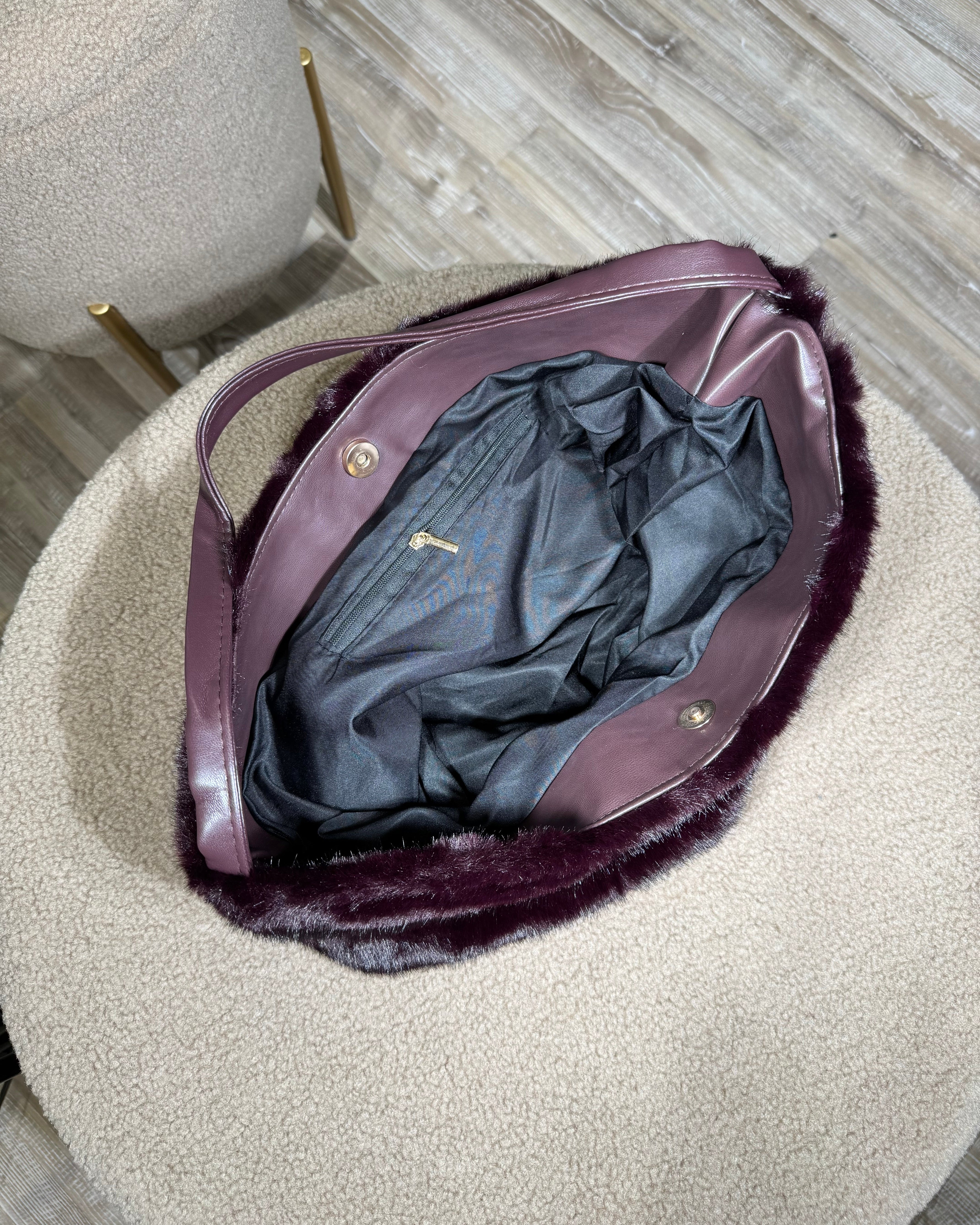 BORSA RETTANGOLARE IN ECOPELLICCIA COL.BORDEAUX