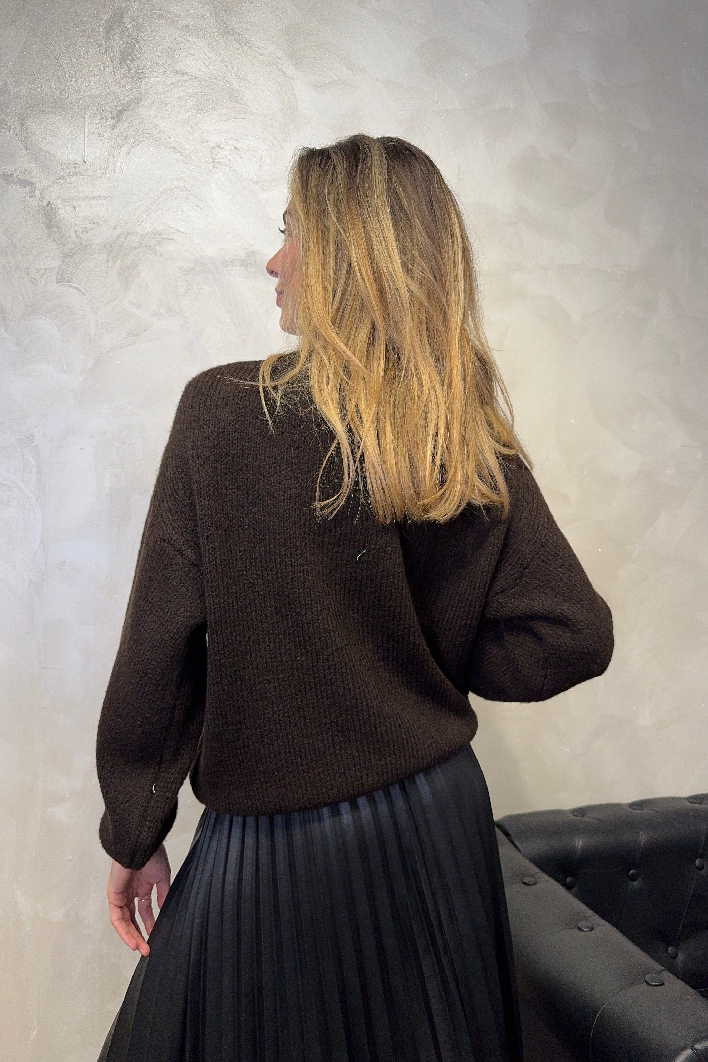 MAGLIONE CON RICAMO "HO SEMPRE RAGIONE" COL.MORO