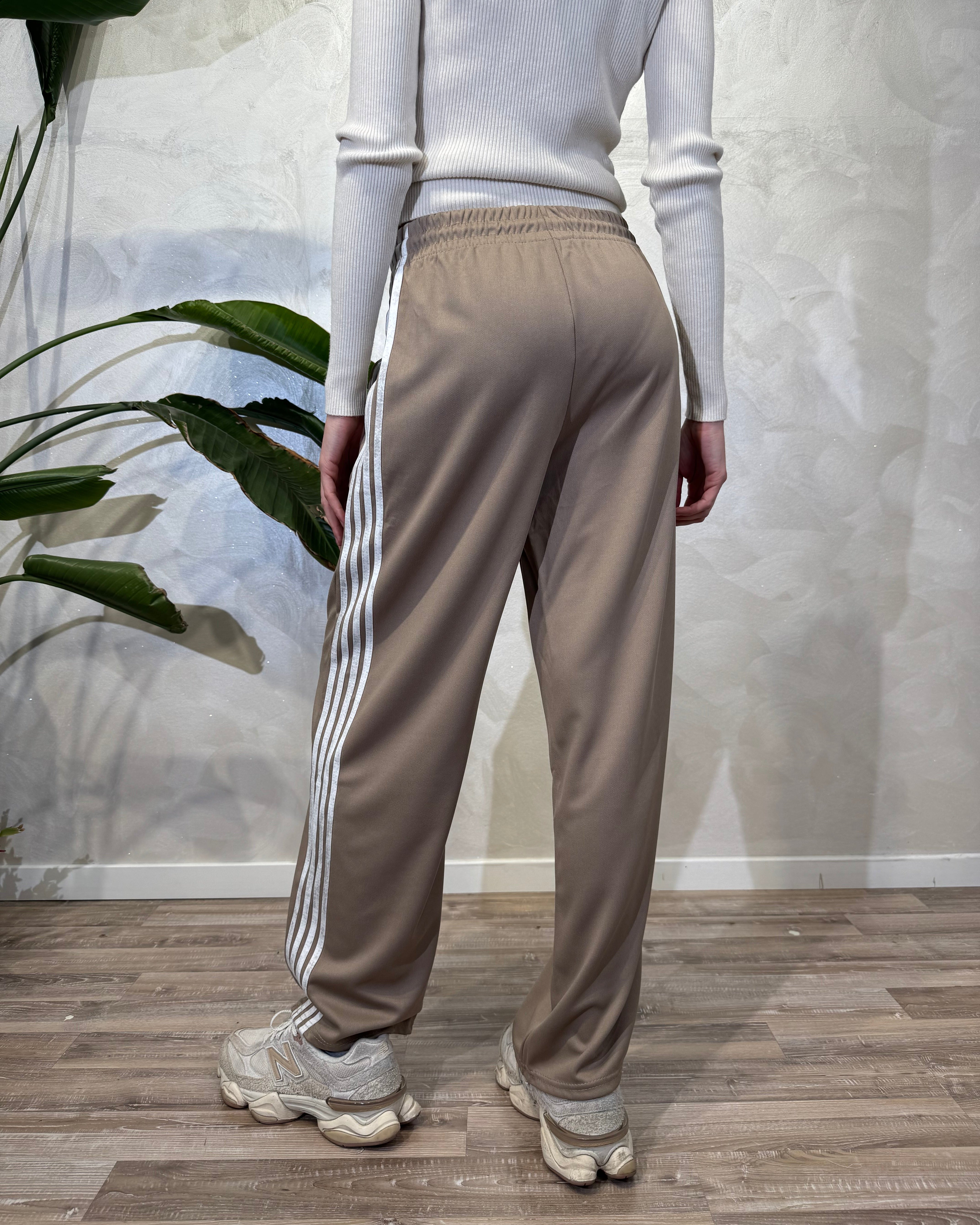 JOGGER STRIPE PANTA CON BANDE LATERALI COL. SABBIA