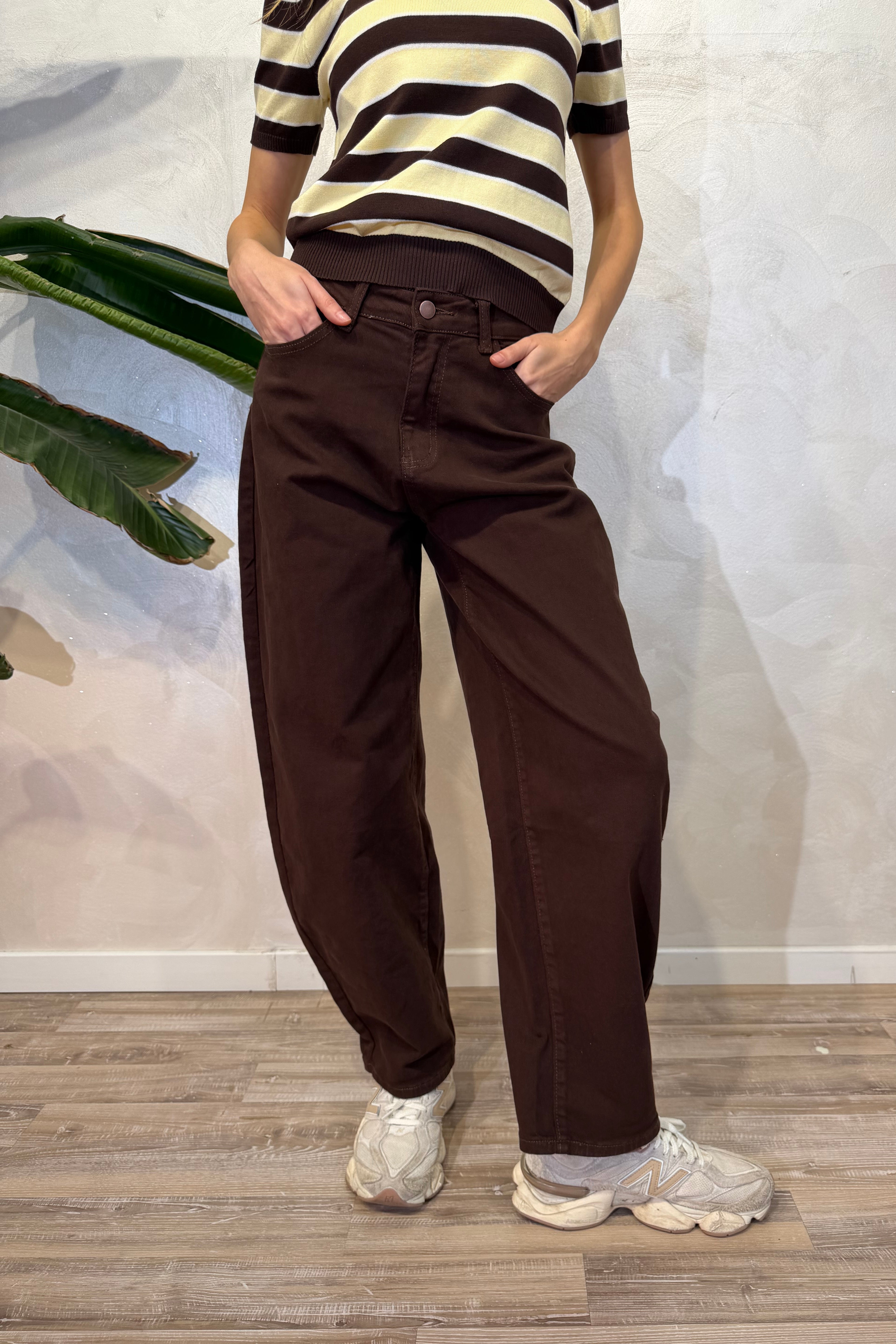 JEANS BALLOON COL. MORO