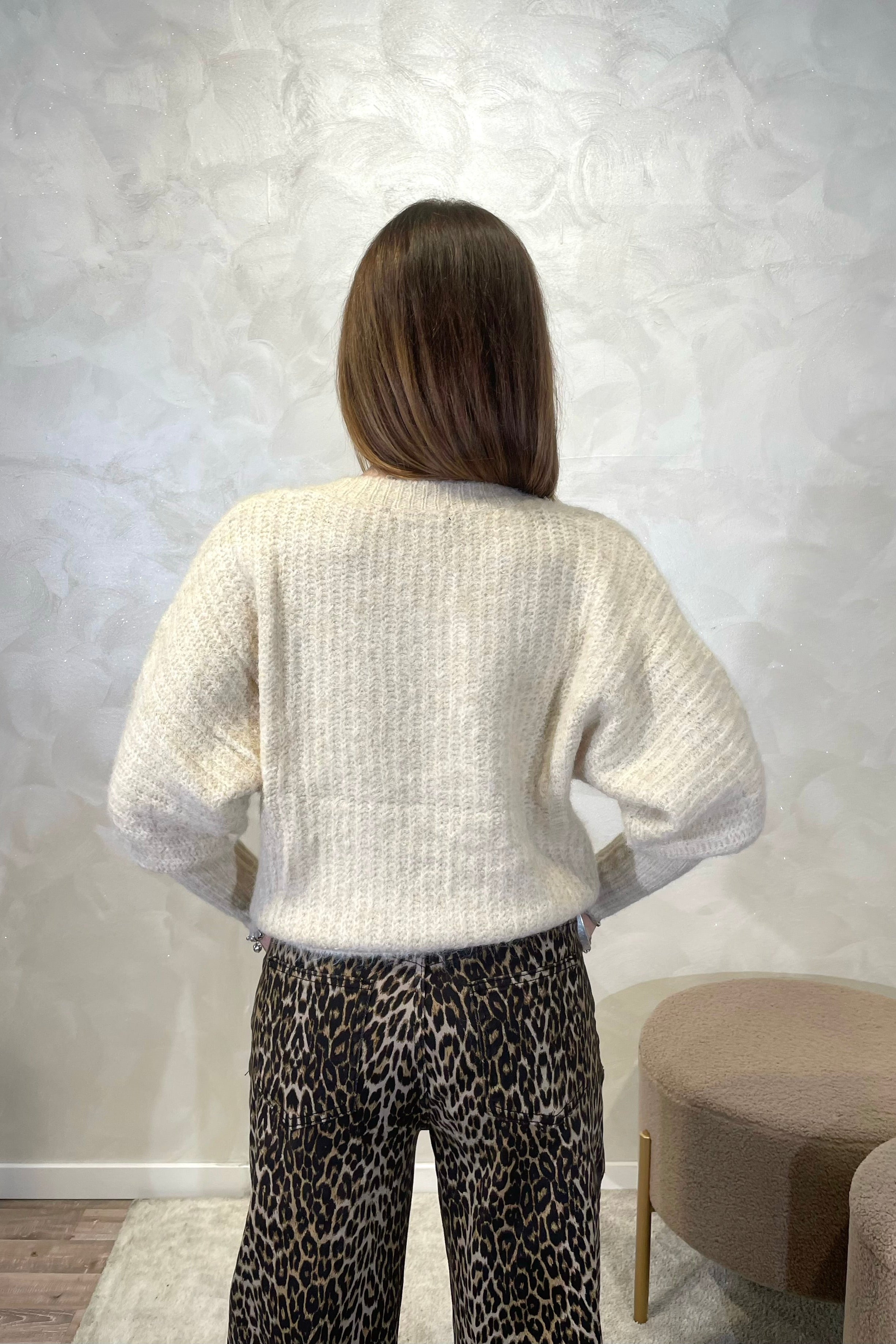 MAGLIONE SCOLLO V COSTA INGLESE COL. SABBIA