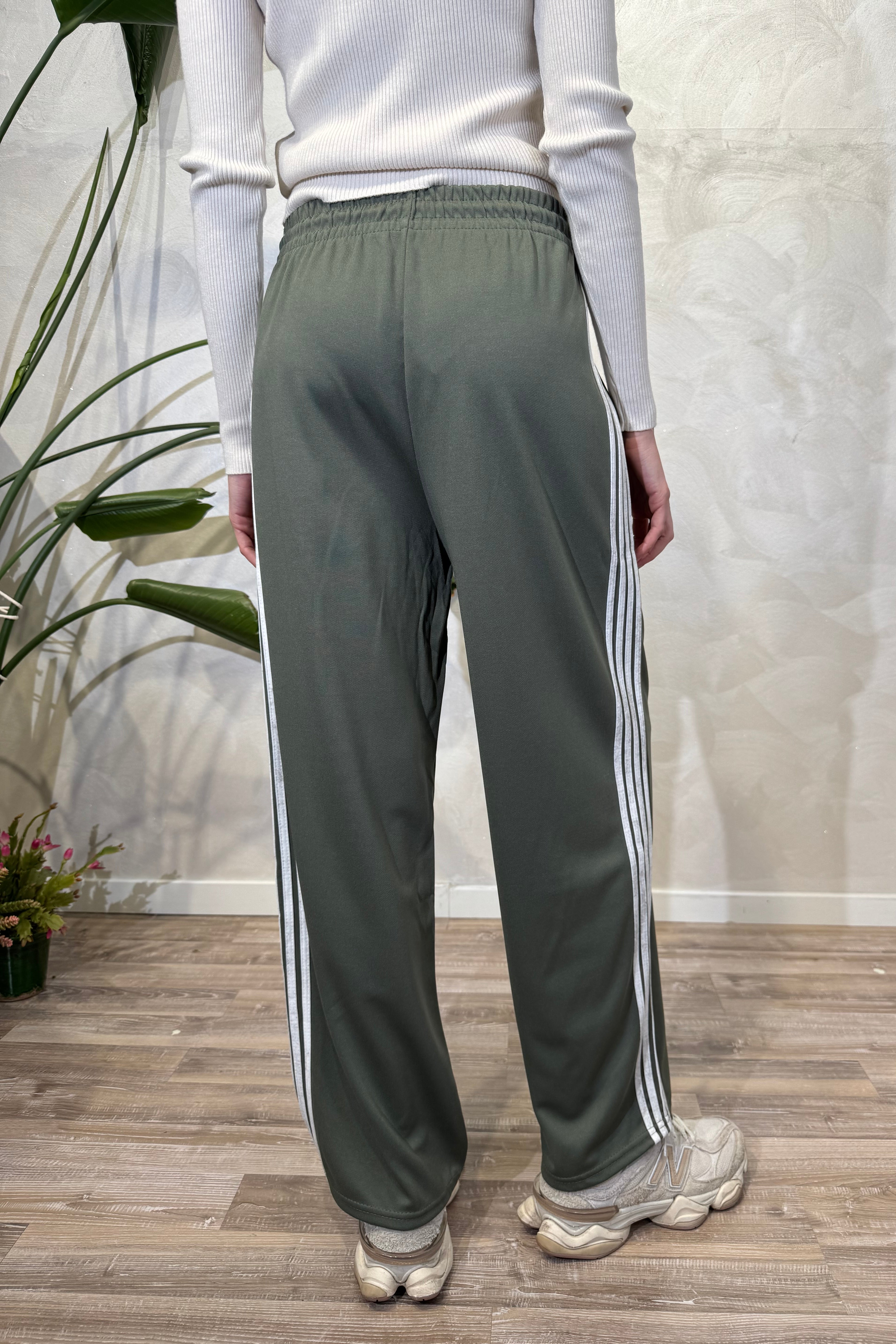 JOGGER STRIPE PANTA CON BANDE LATERALI COL. VERDE