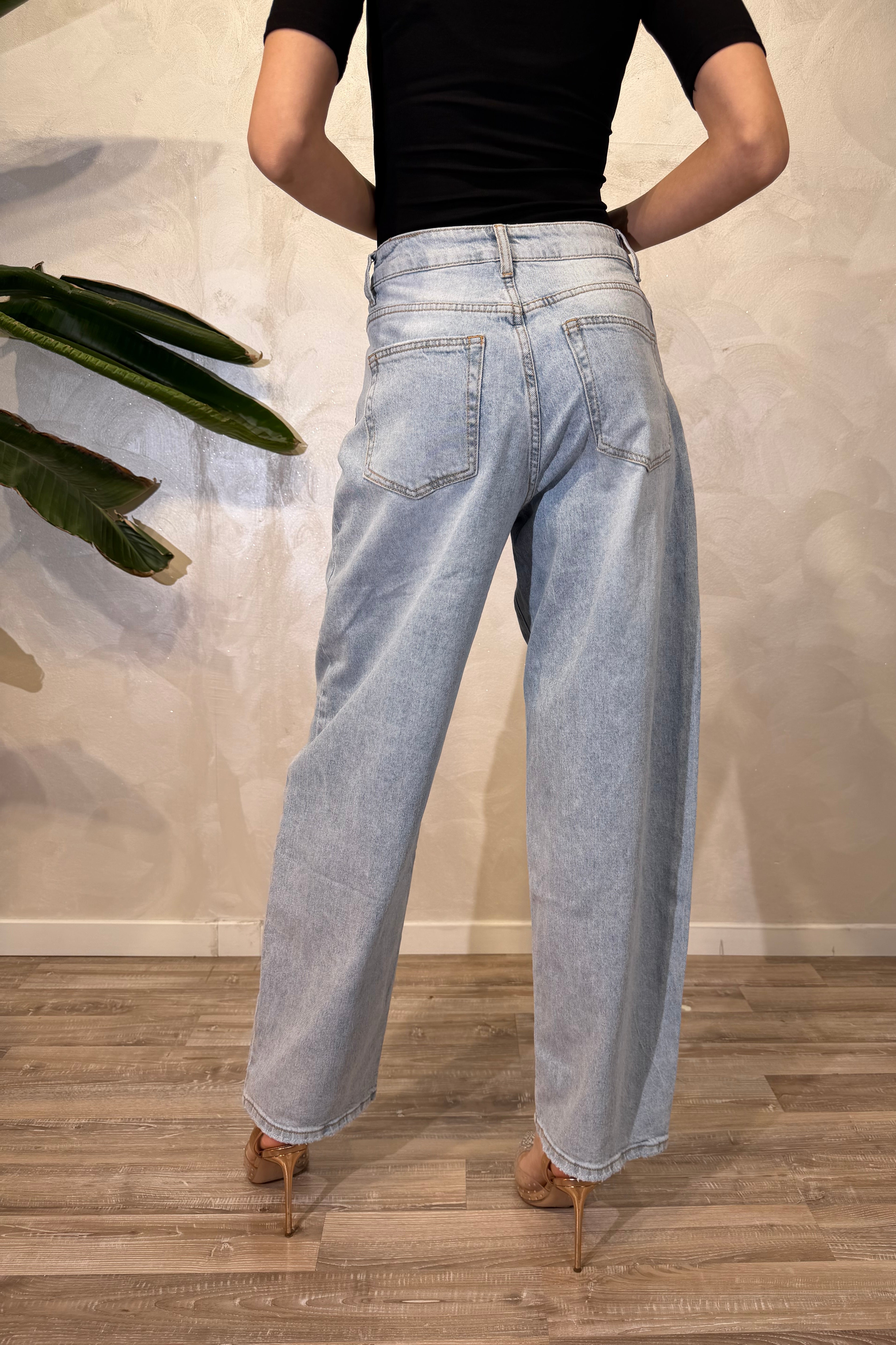 JEANS BALLOON DENIM SUPER CHIARO