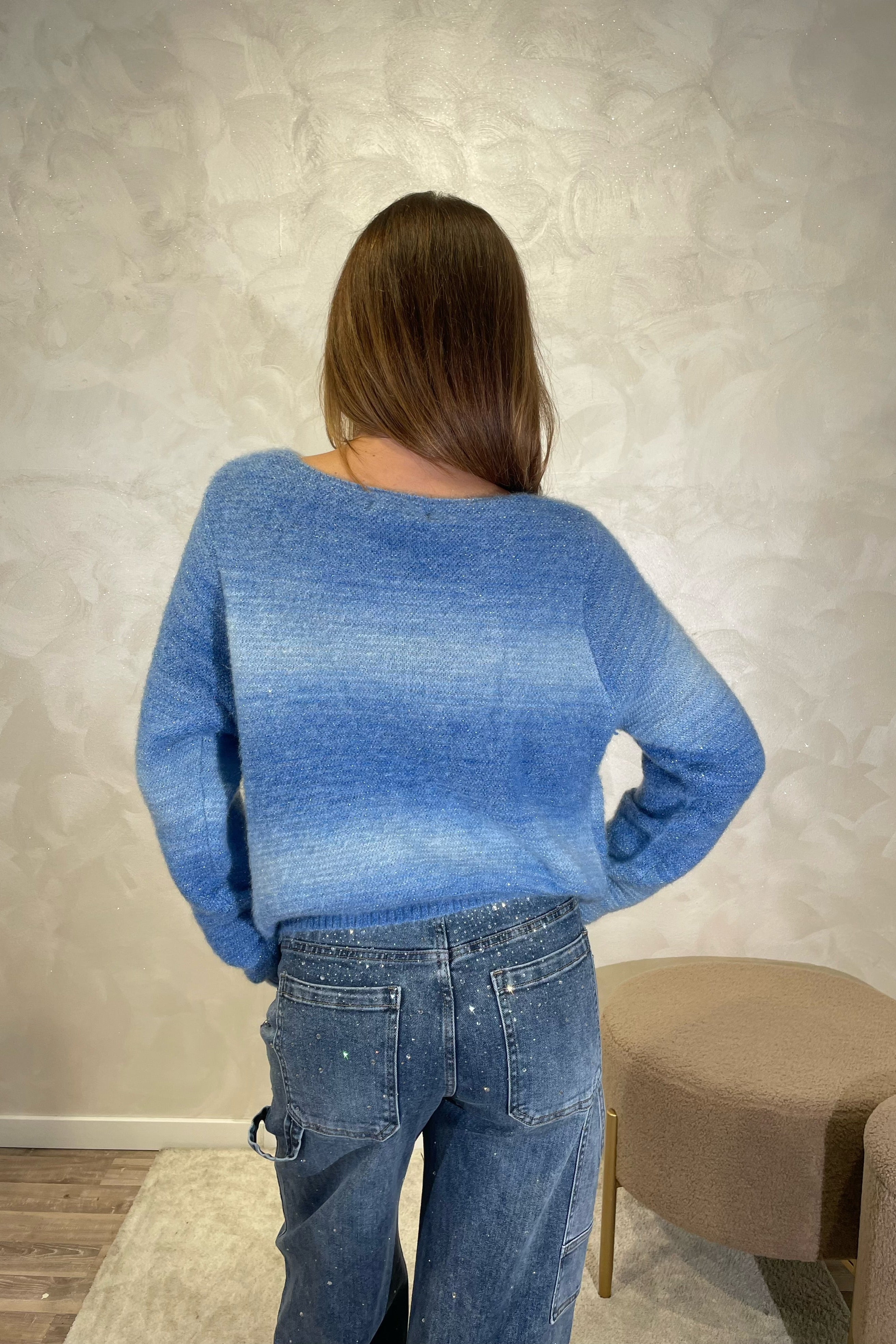 MAGLIA DEGRADE' COL.CELESTE