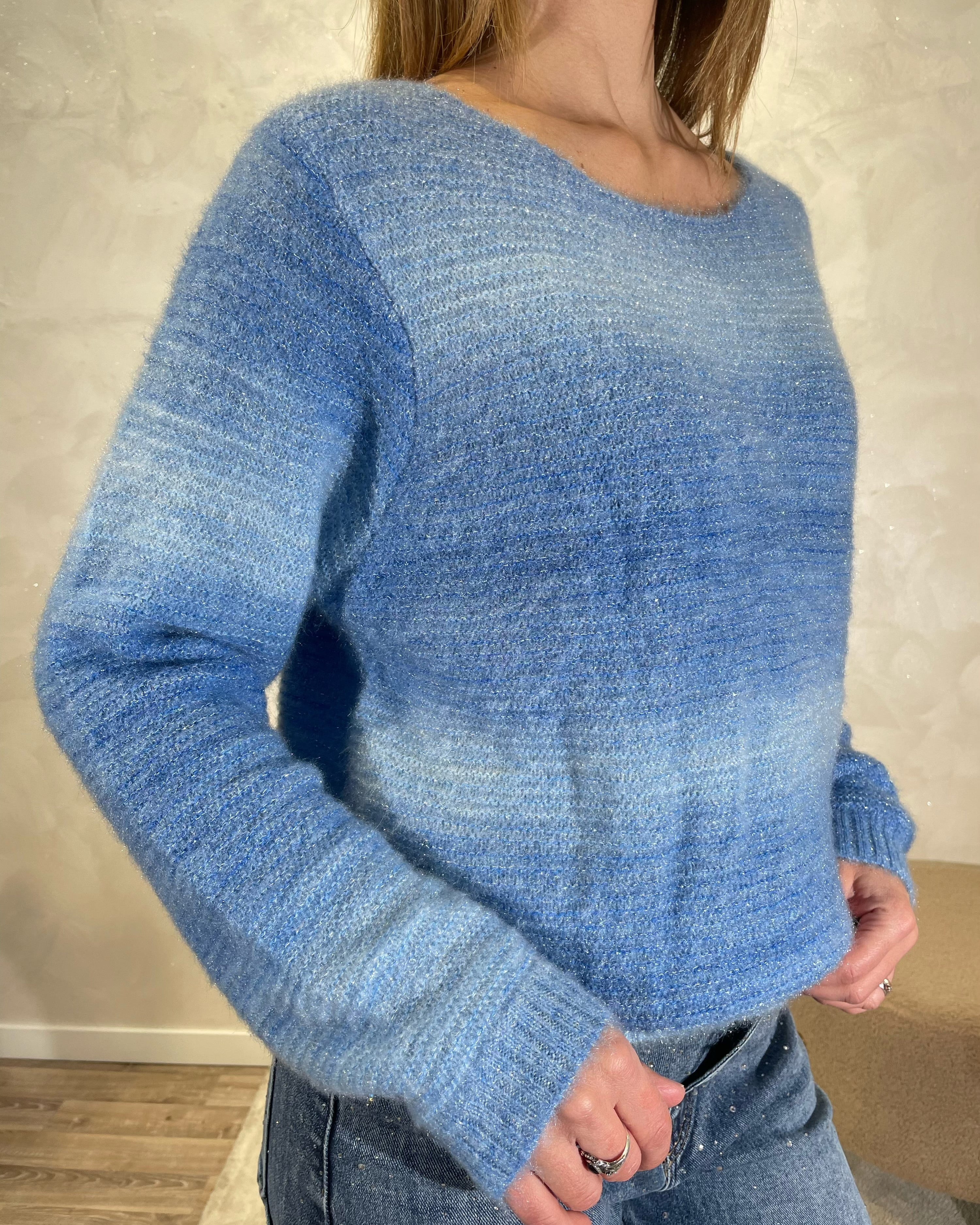 MAGLIA DEGRADE' COL.CELESTE