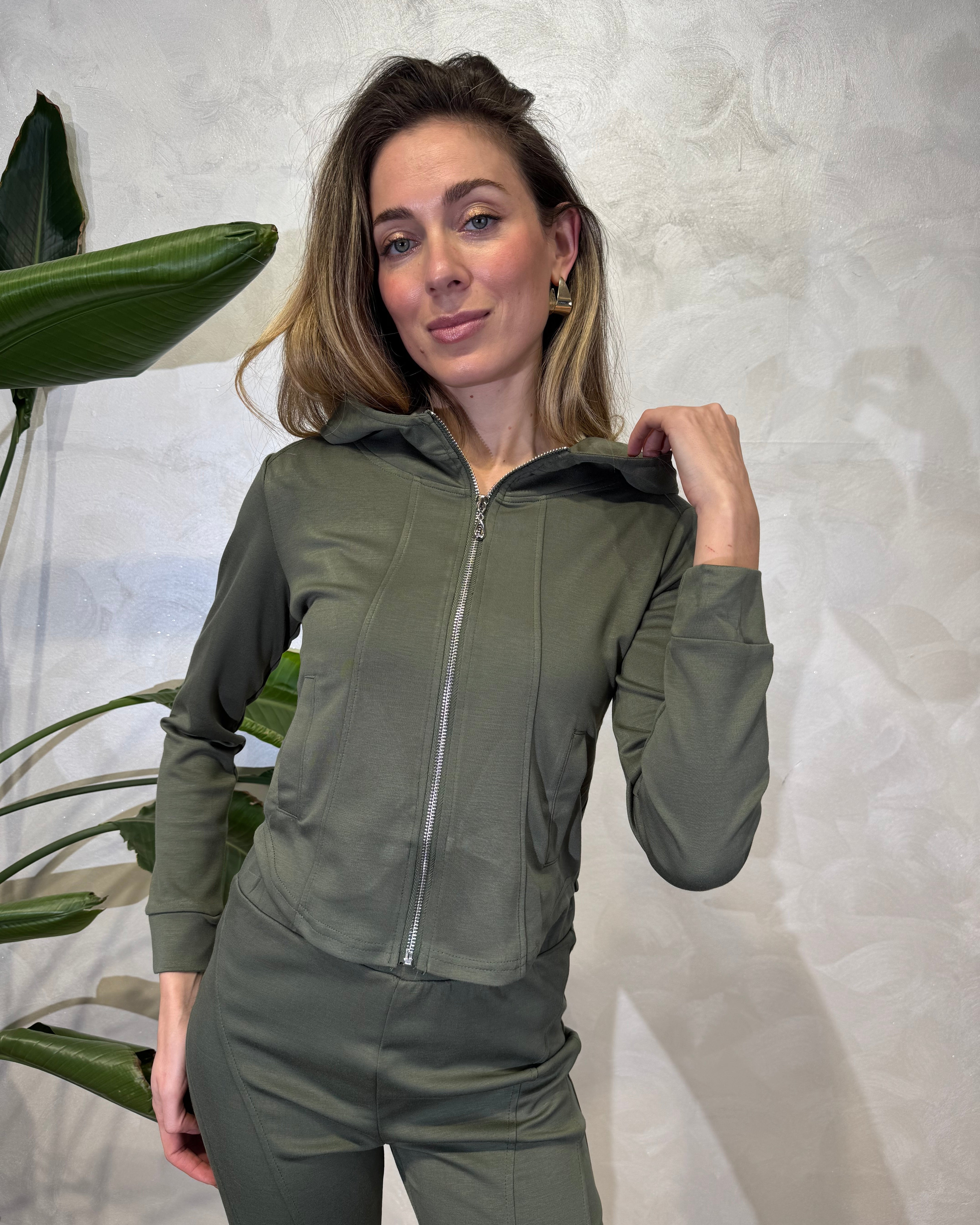 SET TUTA ZIP-UP COL. VERDE