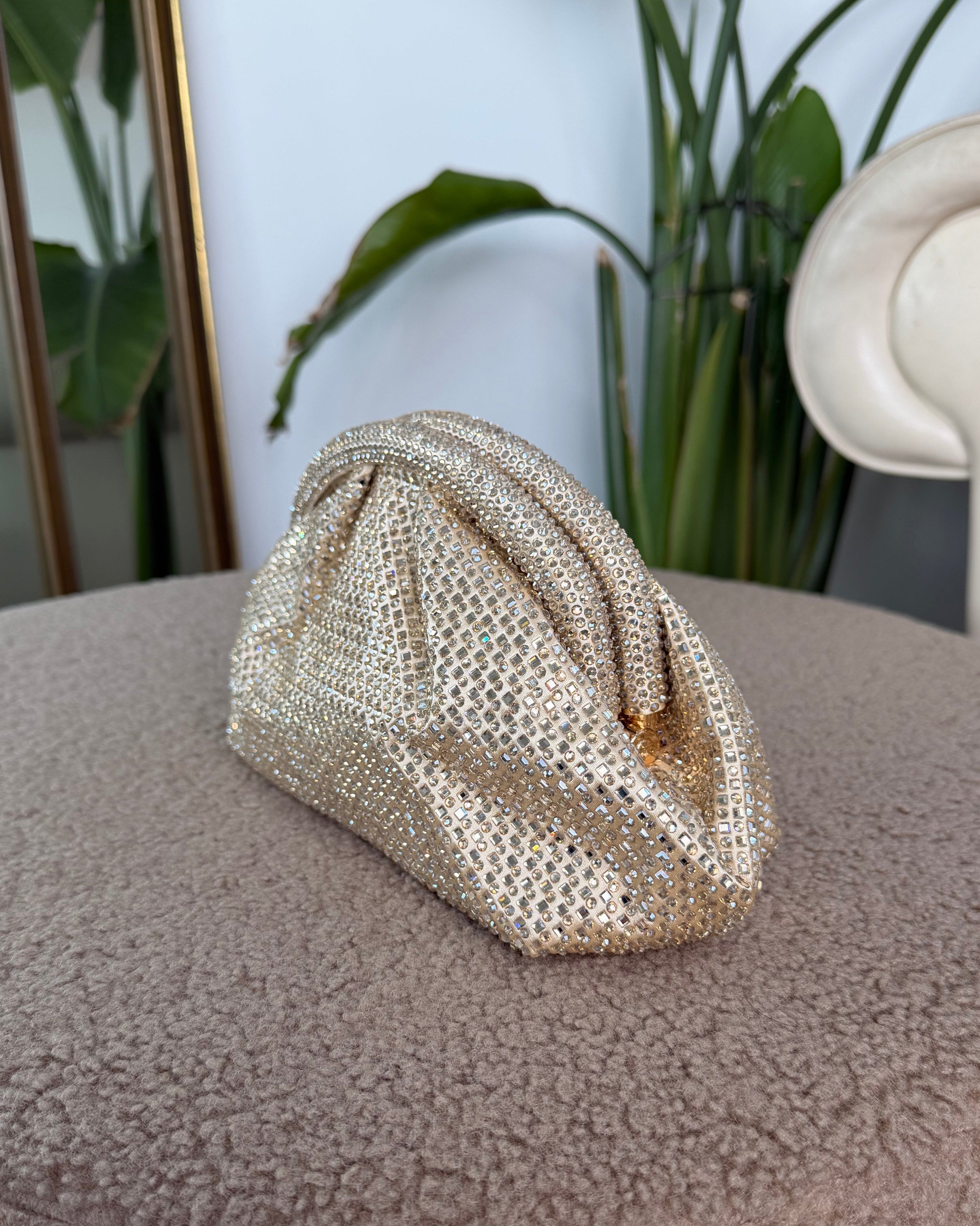 POCHETTE IN MAGLIA METALLICA DORATA COL. ORO