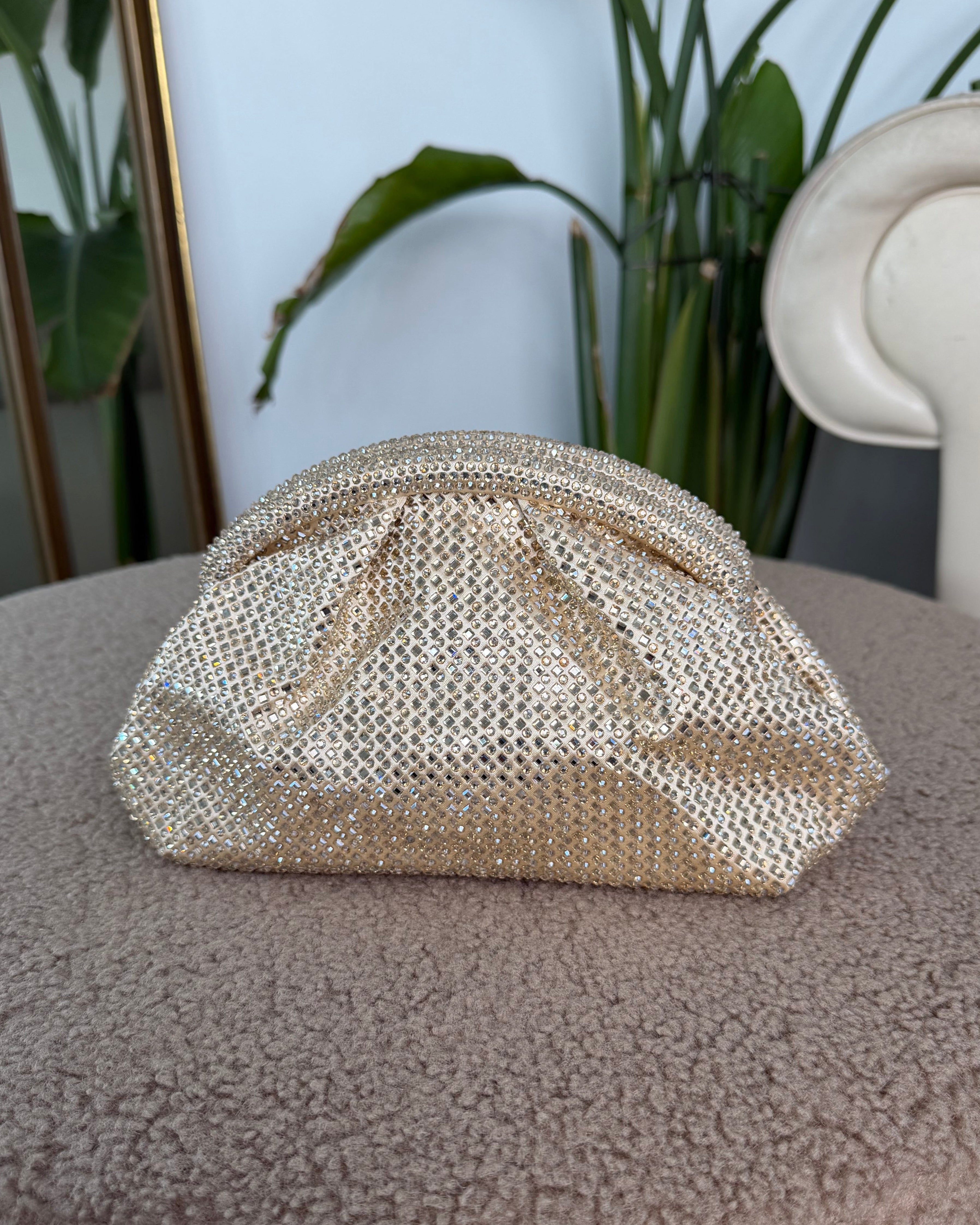 POCHETTE IN MAGLIA METALLICA DORATA COL. ORO