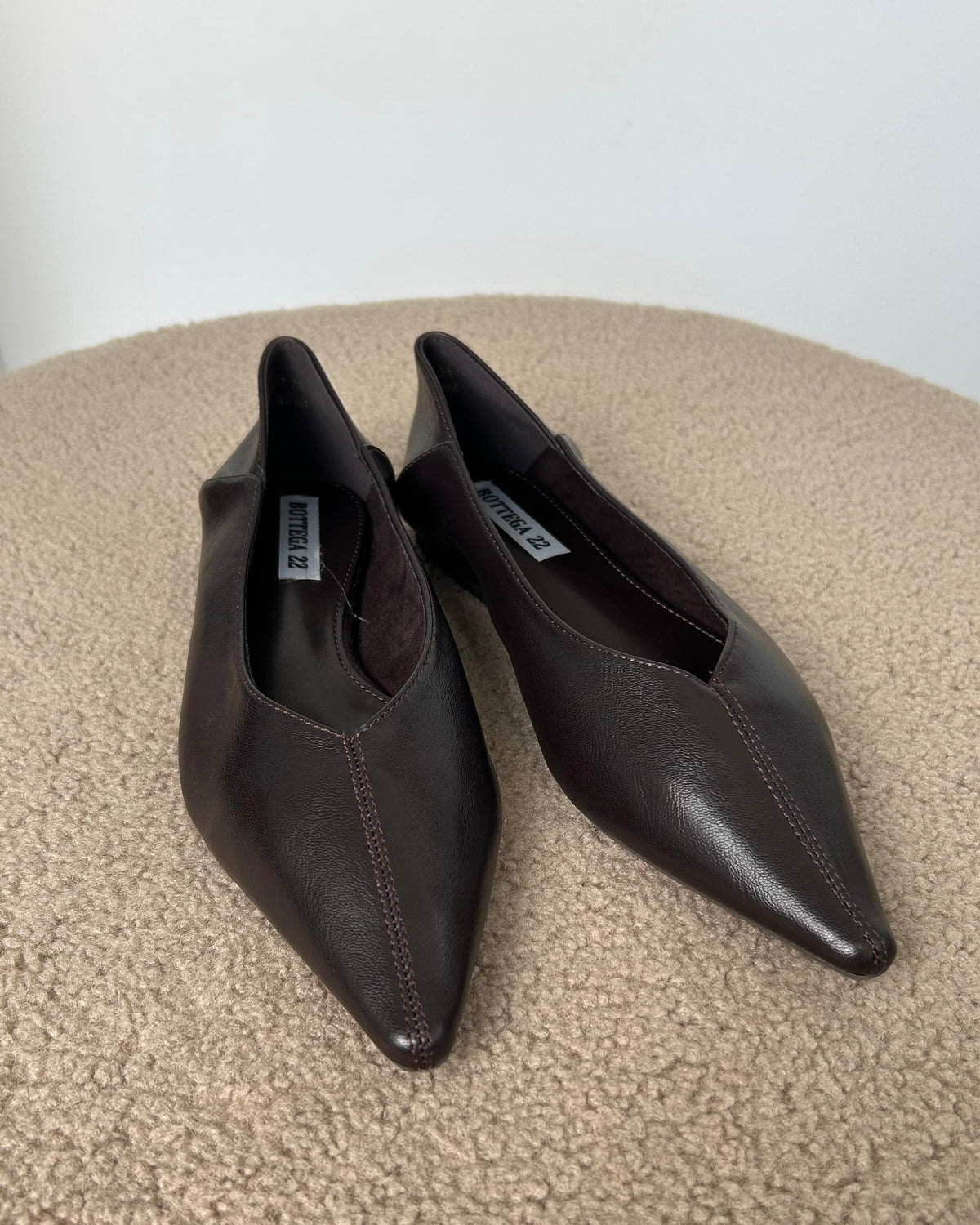 BALLERINA MINIMAL CHIC CON PUNTA AFFUSOLATA COL. MORO