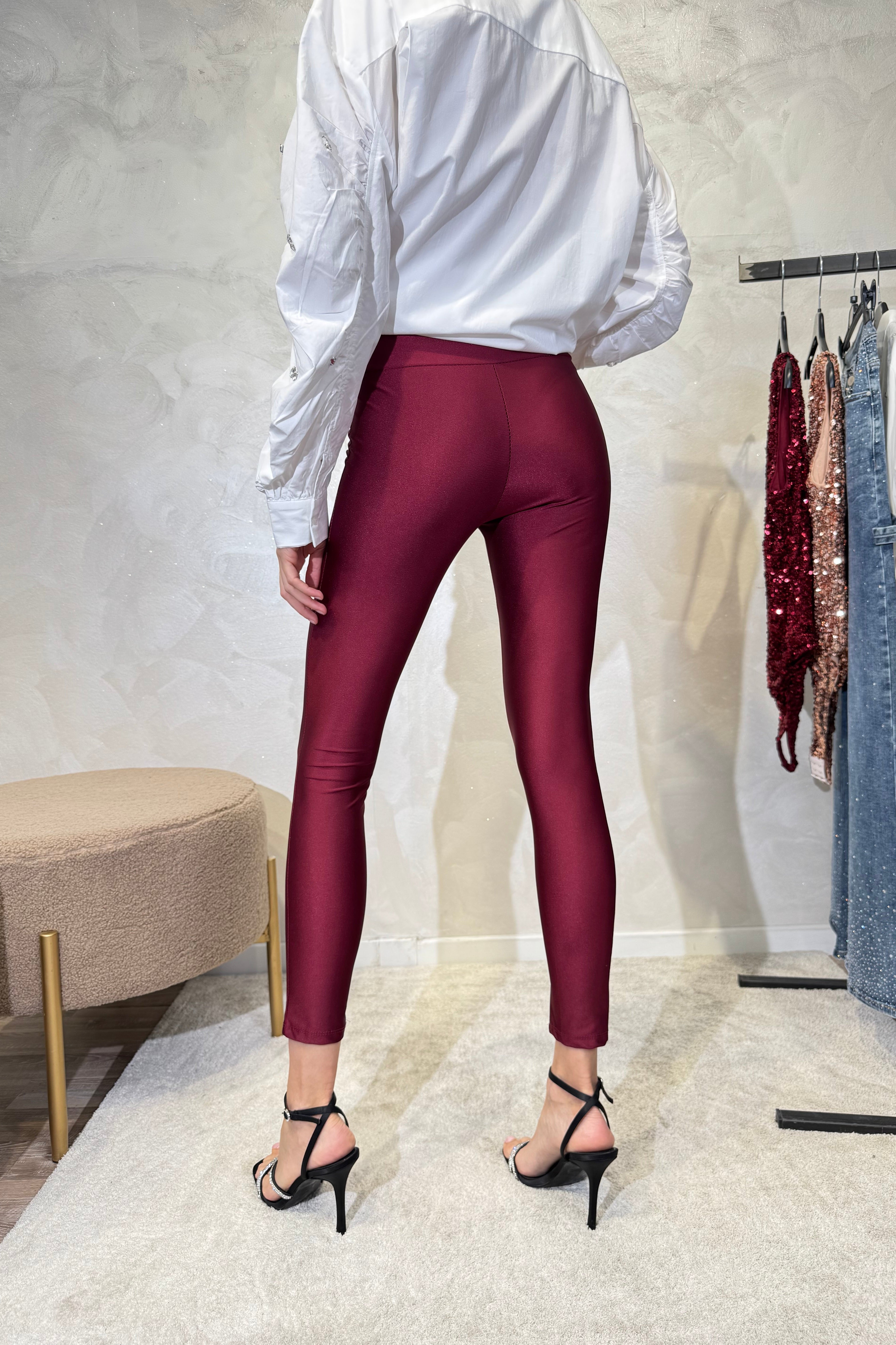 LEGGINGS MINIMAL COL.BORDEAUX