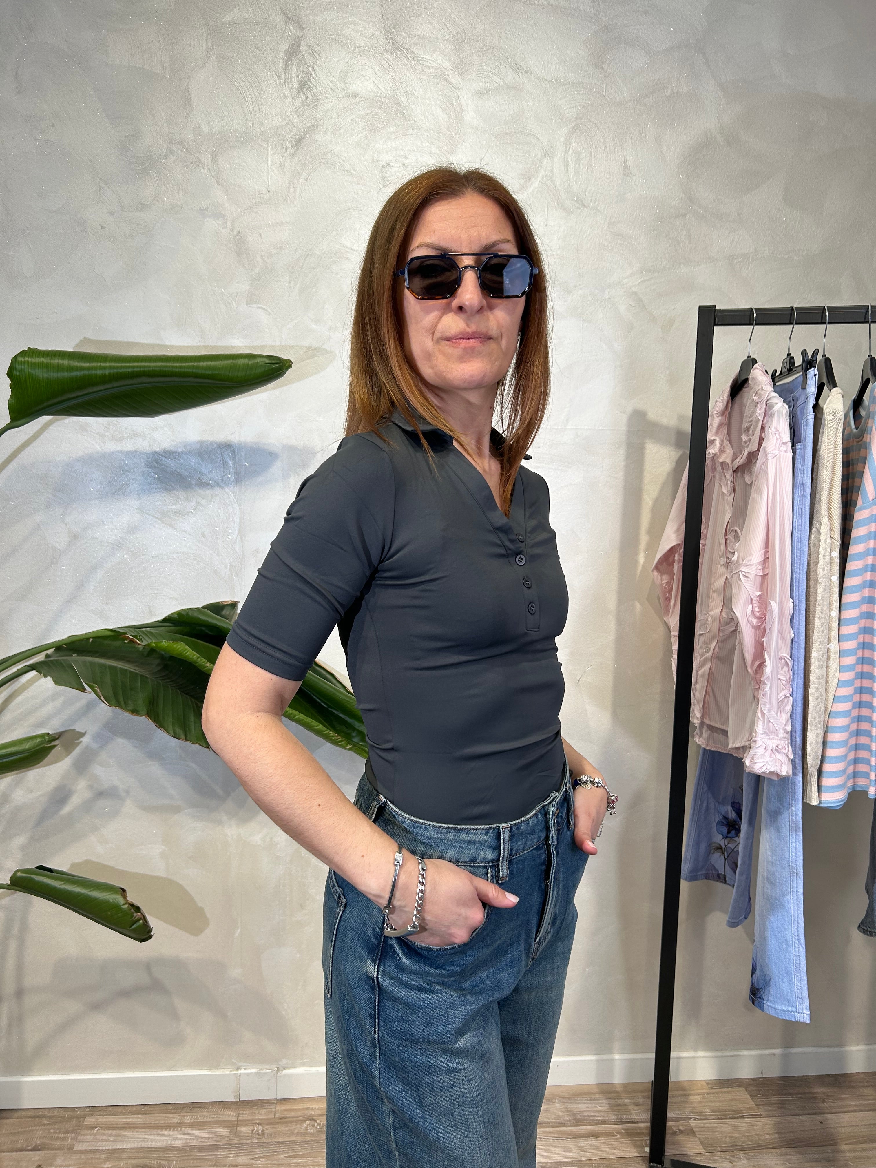 BODY COLLO POLO SERAFINO SUPER CONFORT COL. GRIGIO SCURO