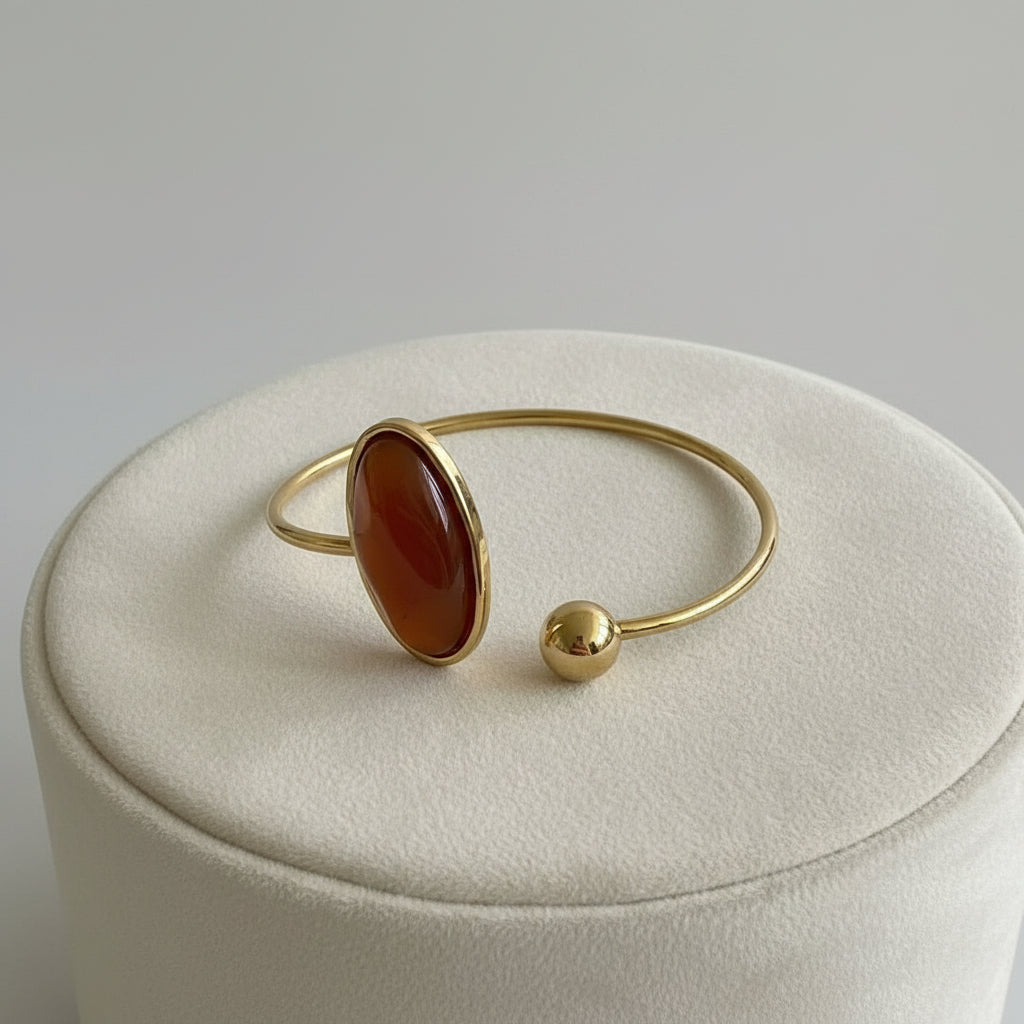 BRACCIALE APERTO CON PIETRA