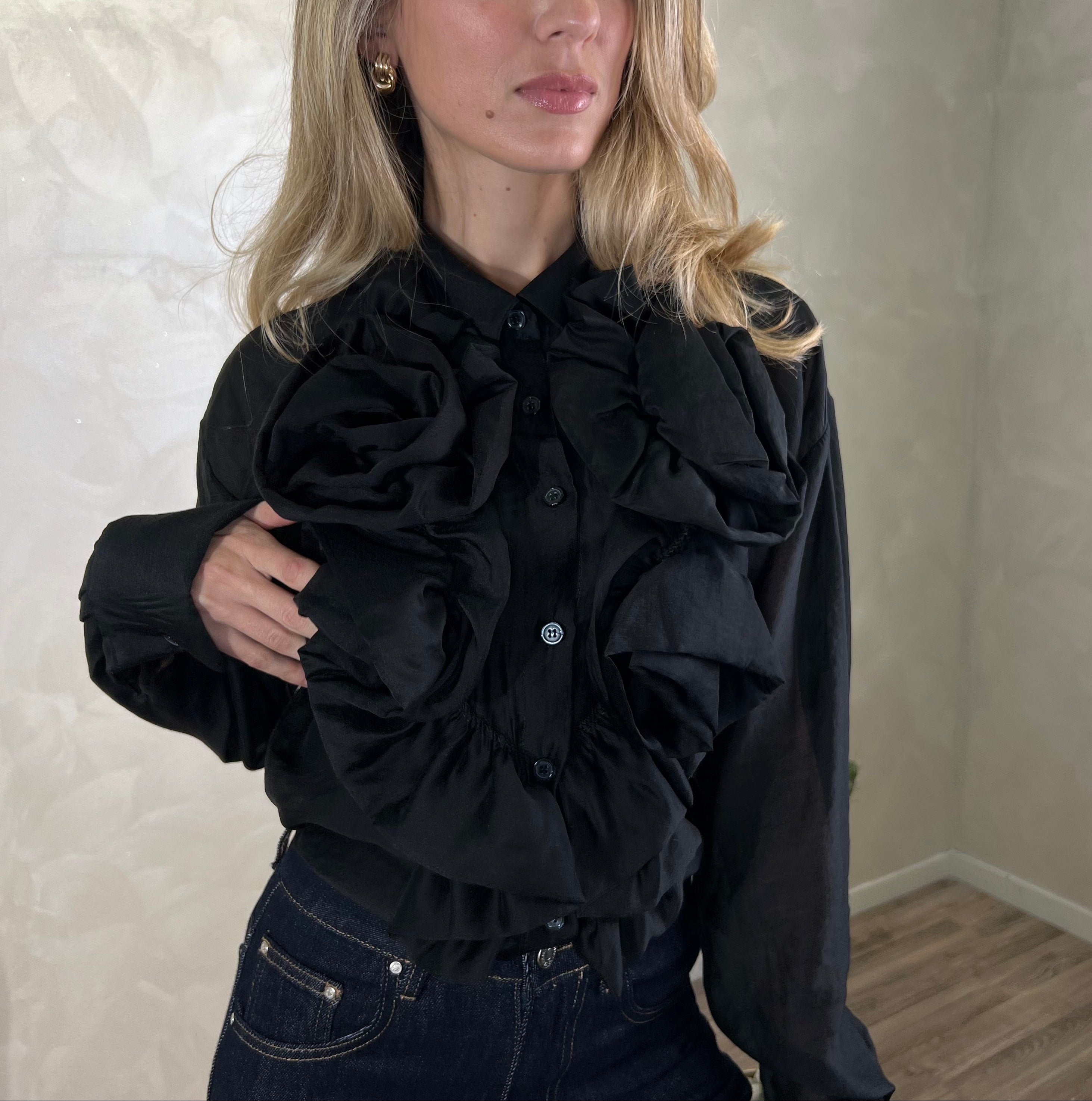 CAMICIA ROSE-ROUCHES COL. NERO