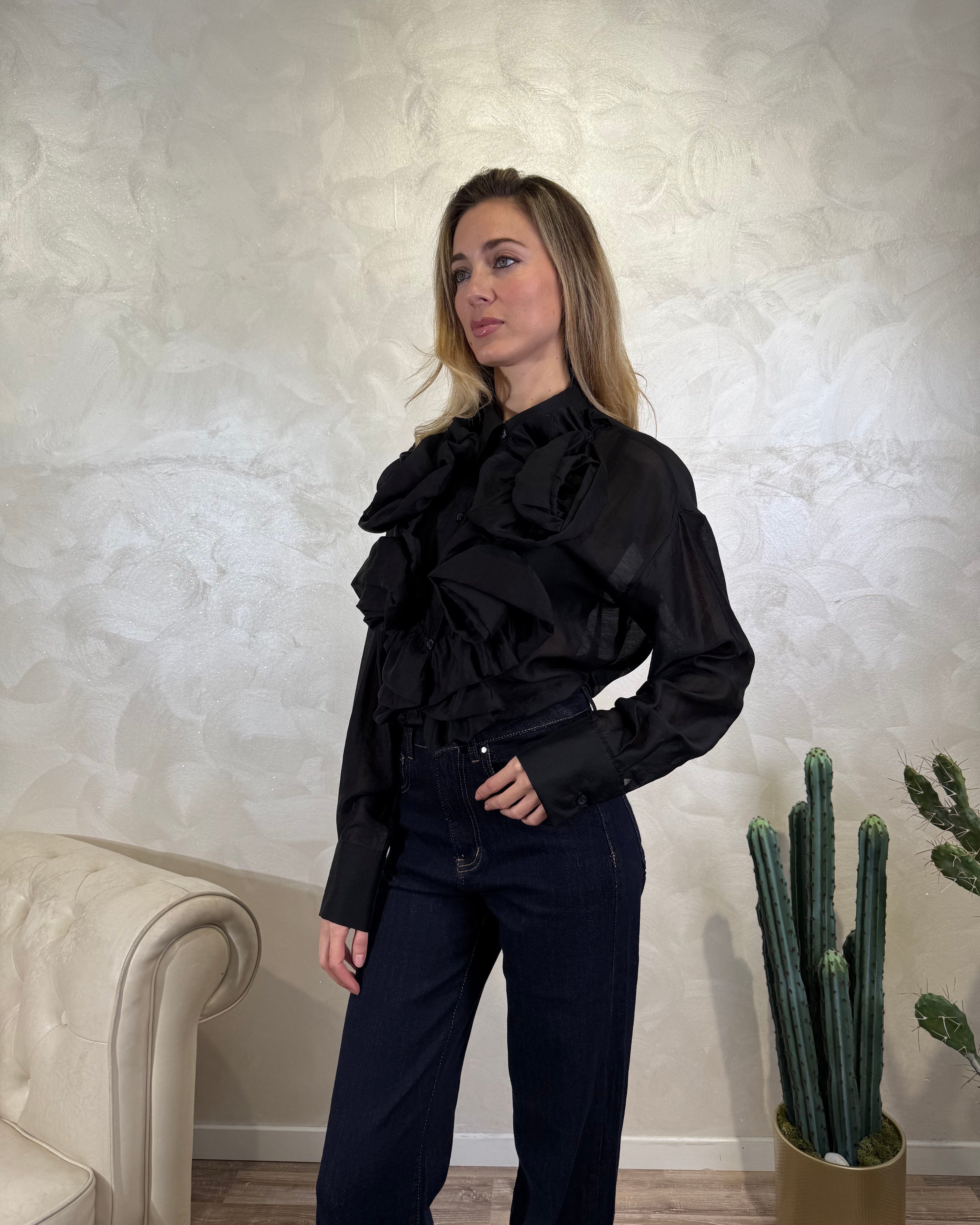 CAMICIA ROSE-ROUCHES COL. NERO