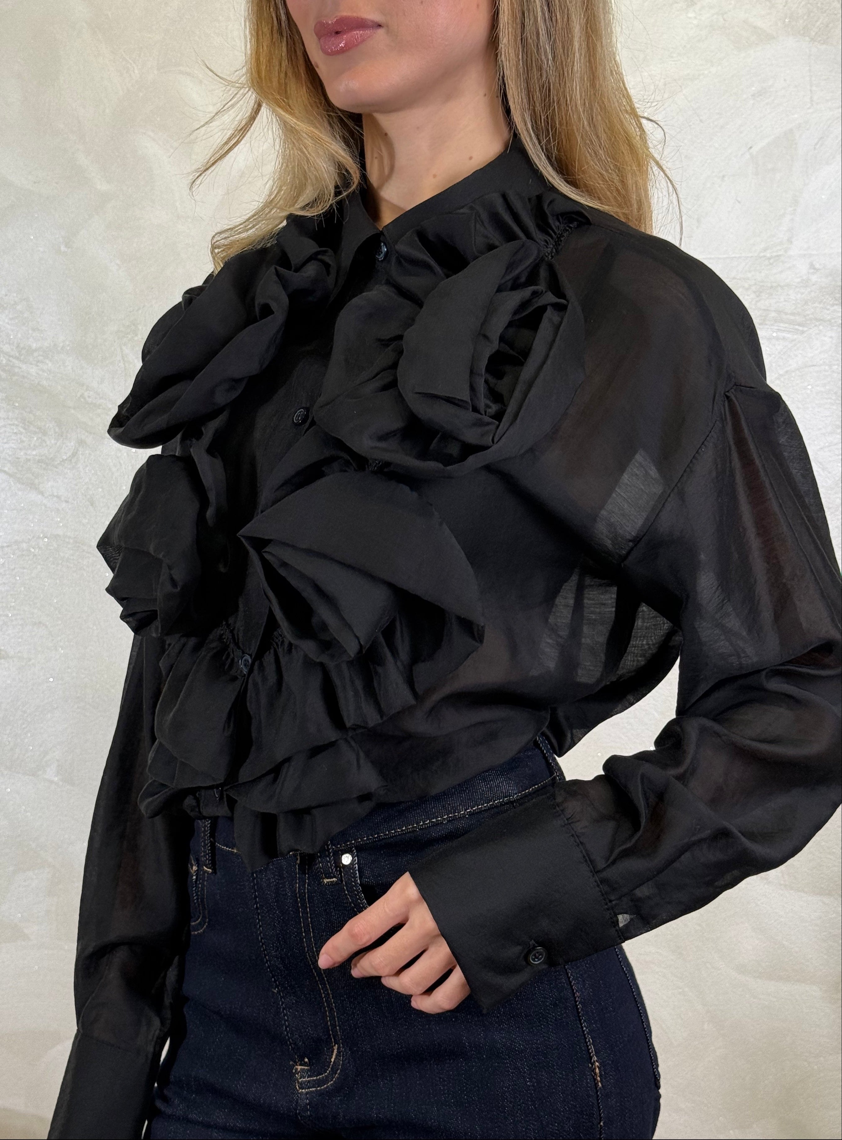 CAMICIA ROSE-ROUCHES COL. NERO
