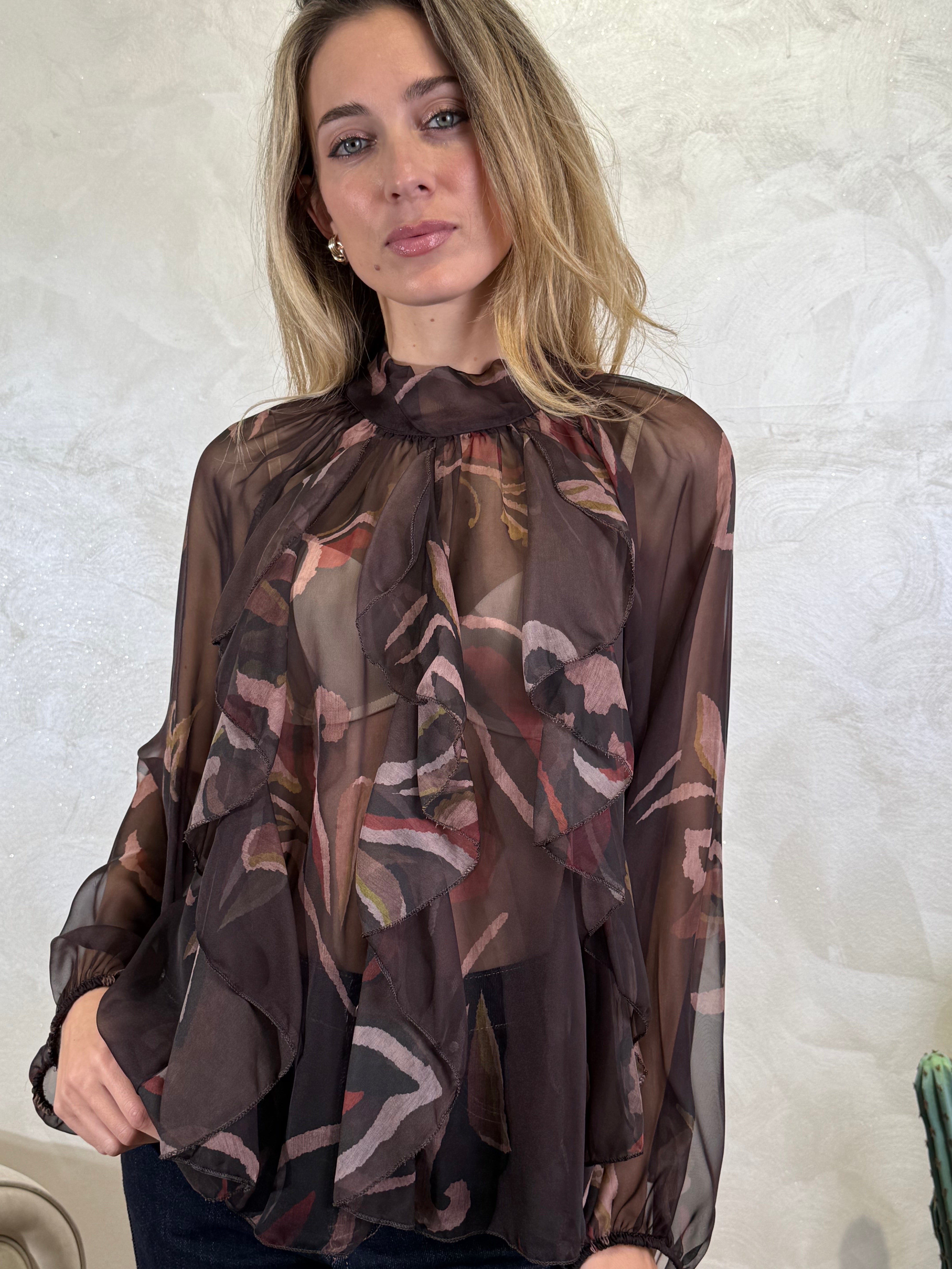 CAMICIA FANTASIA COLLO A FUSCIACCA COL. MORO