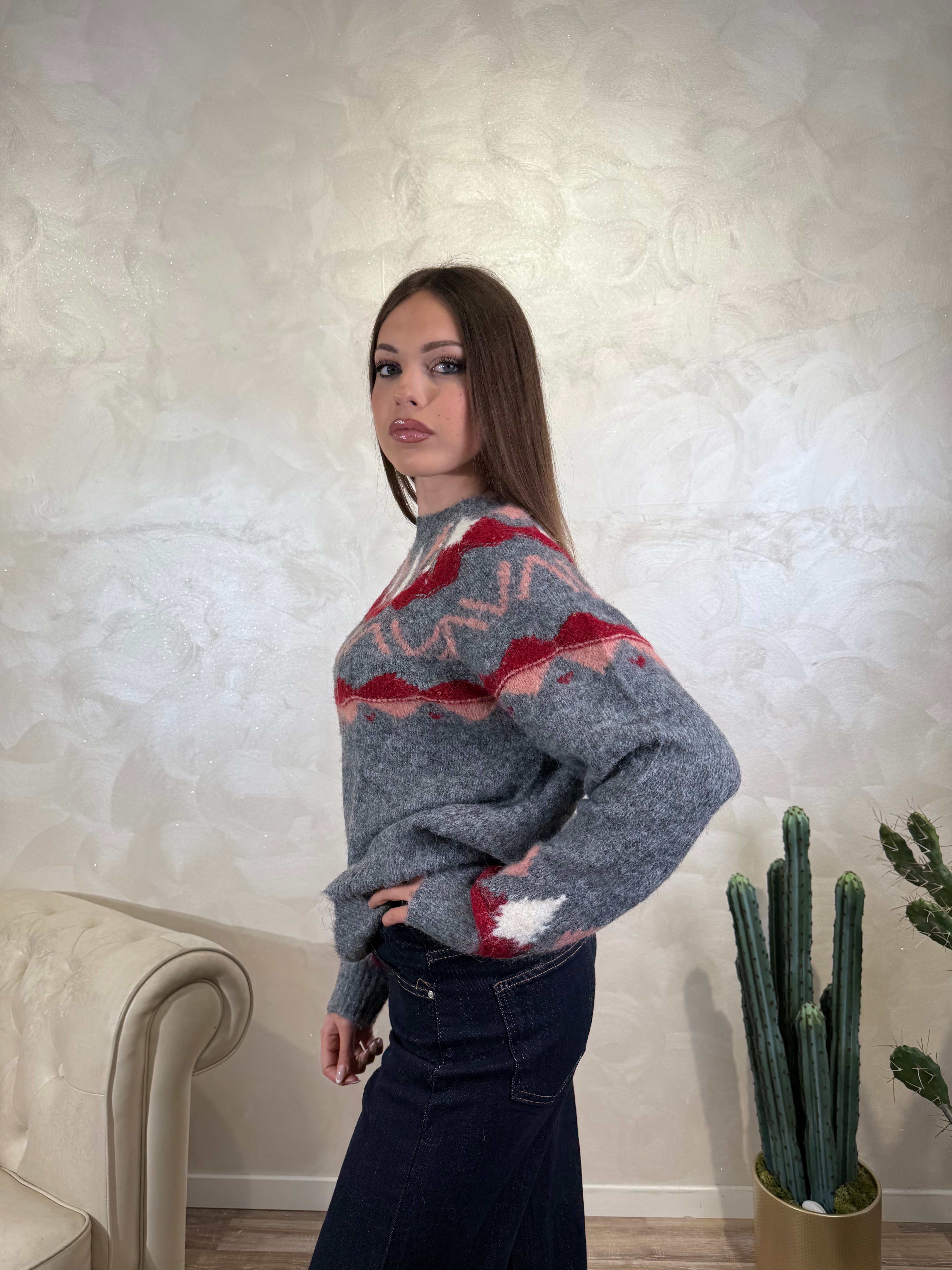 MAGLIA NORVEGESE COL. GRIGIO