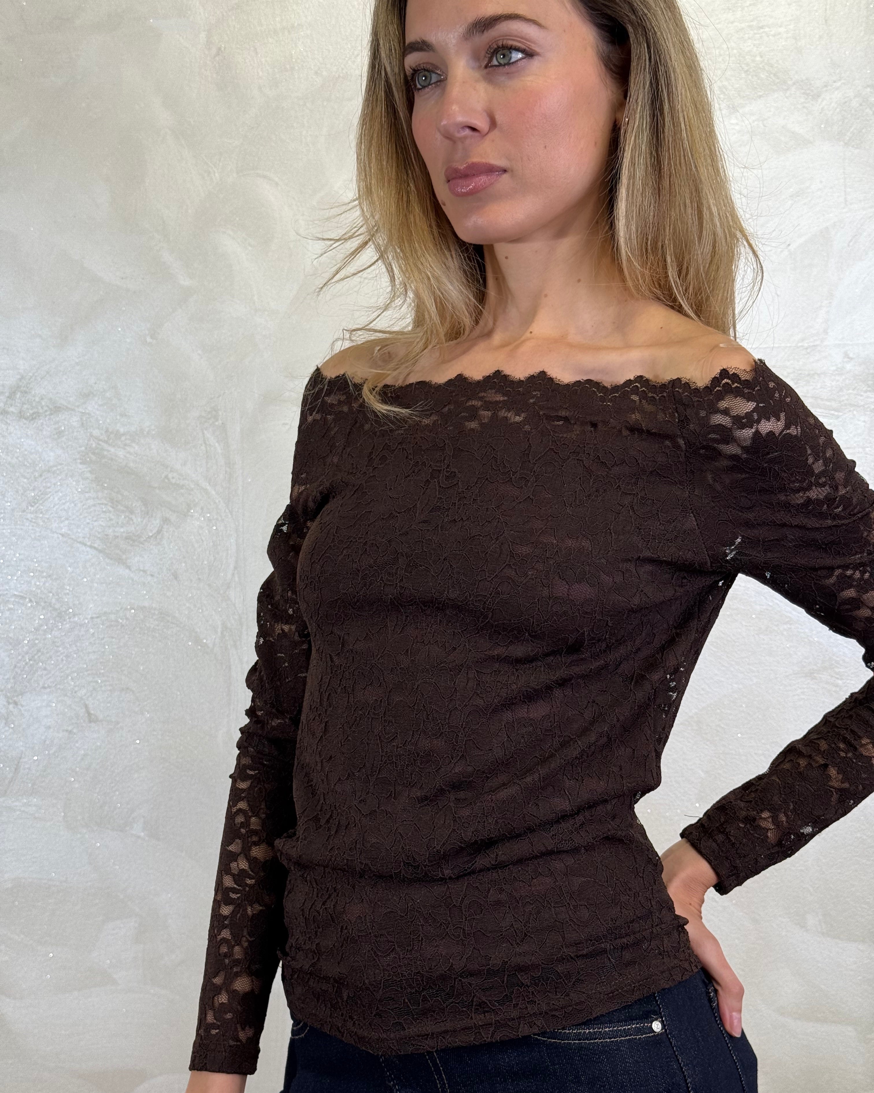 TOP PIZZO SCOLLO AMPIO COL. MORO