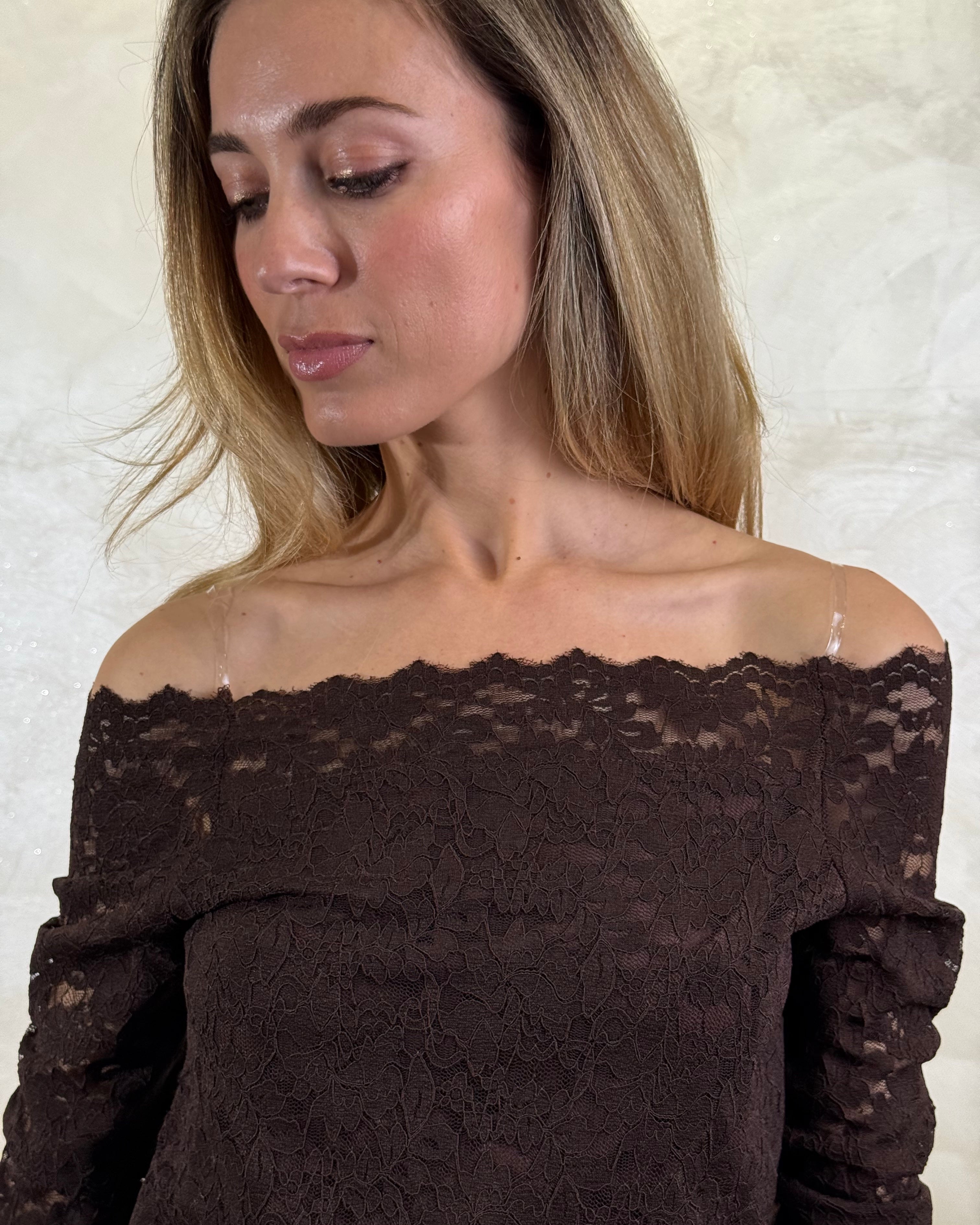 TOP PIZZO SCOLLO AMPIO COL. MORO